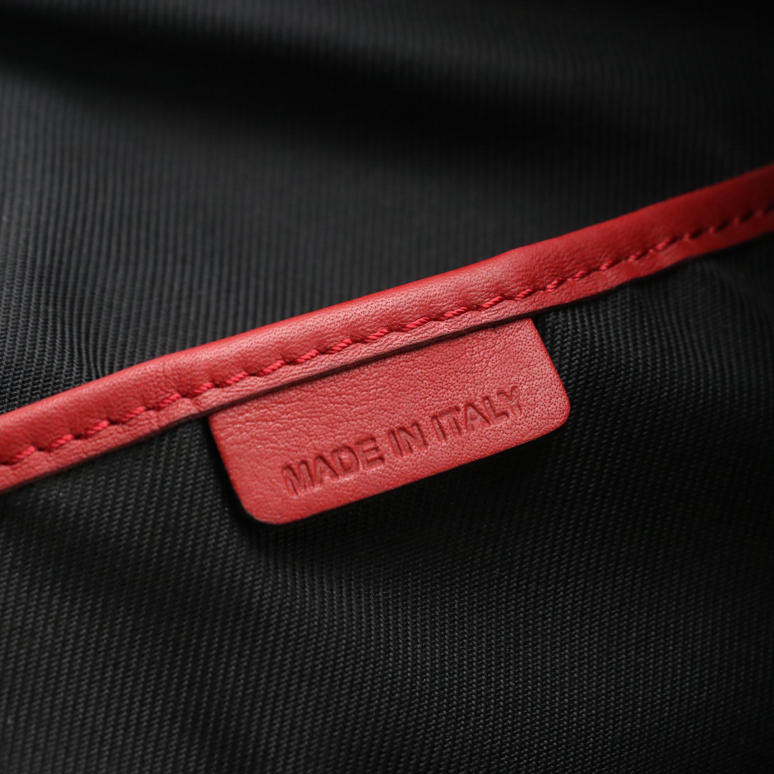 Burberry Canterbury Tote in Horseferry Check Canvas and Red Calfskin Leather