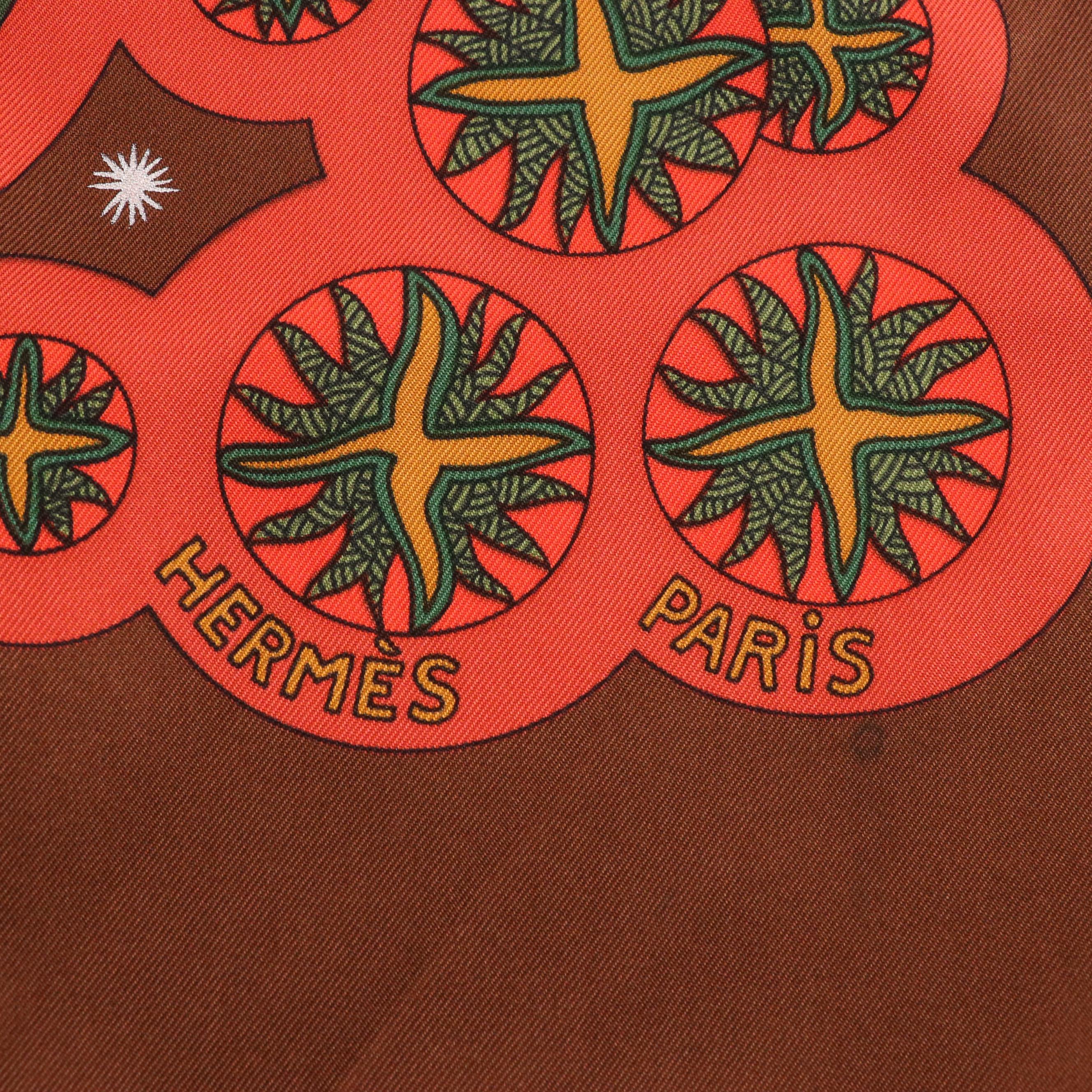 Hermès "Le Roy Soleil" Scarf 90 in Silk Twill