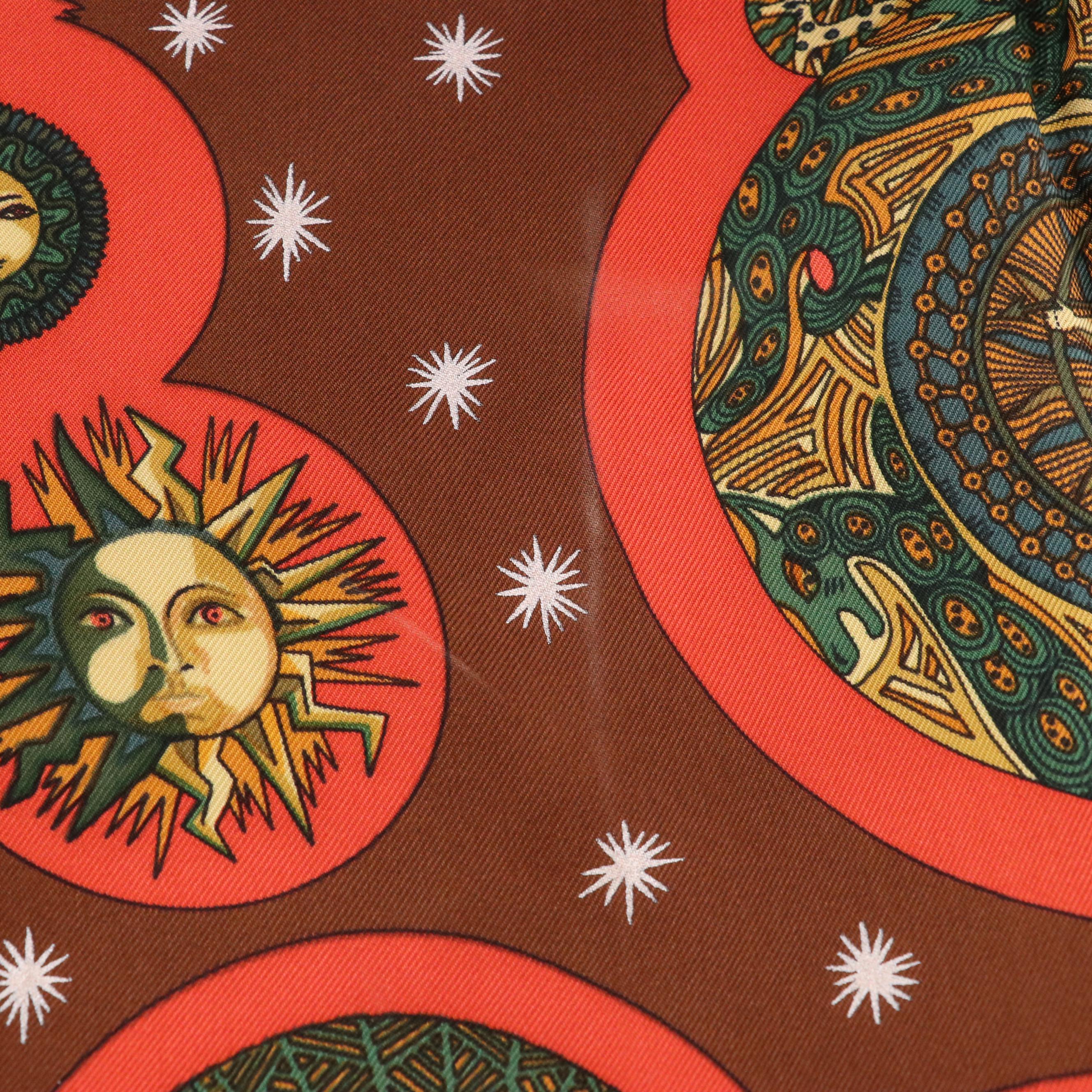 Hermès "Le Roy Soleil" Scarf 90 in Silk Twill