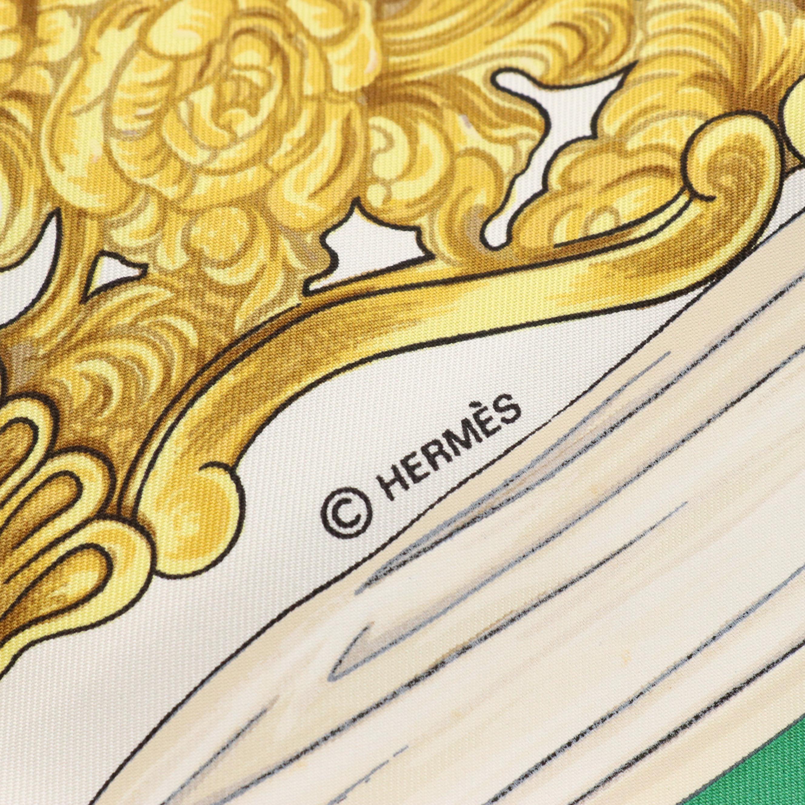 Hermès "Etriers" Scarf 90 in Silk Twill