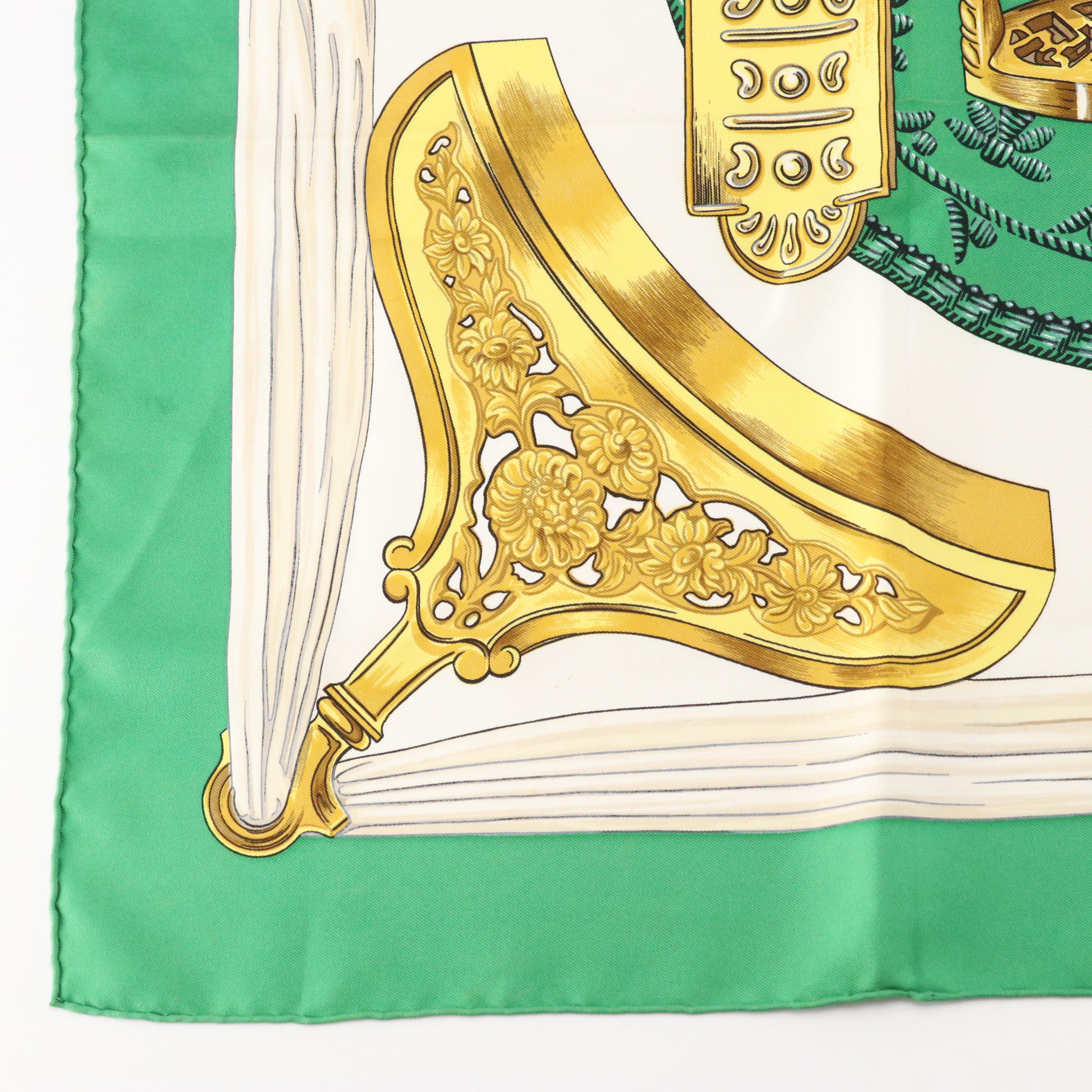 Hermès "Etriers" Scarf 90 in Silk Twill