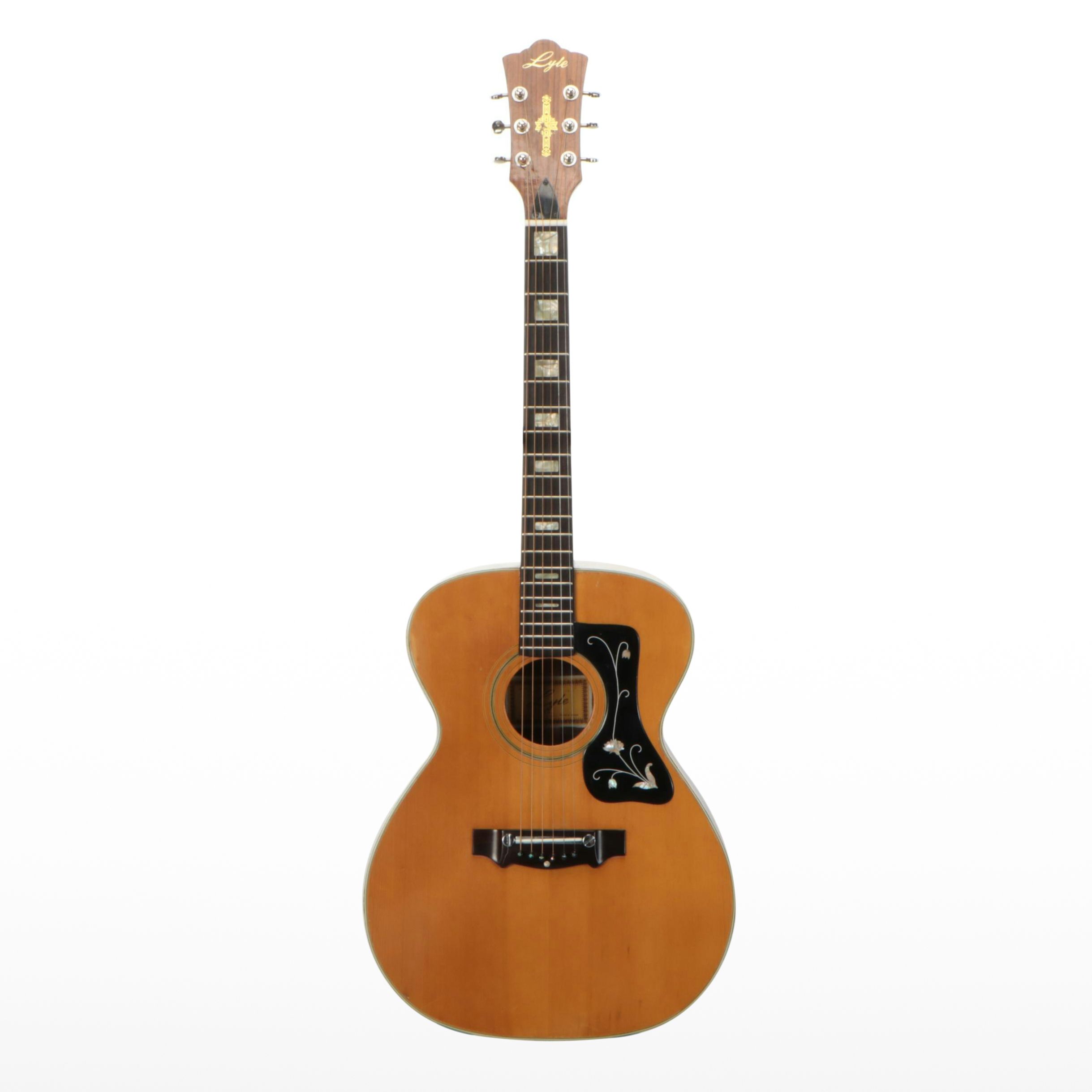 Lyle Concert Rosewood, Abalone and Spruce Top Acoustic Guitar