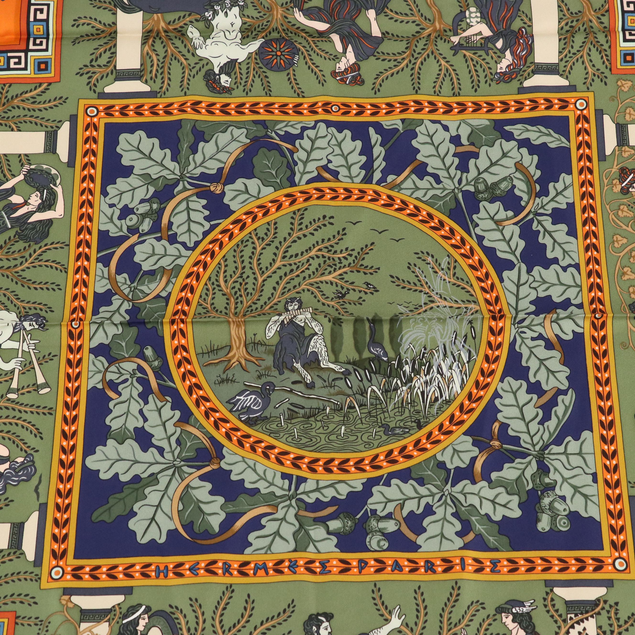 Hermès "Musique des Dieux" Scarf 90 in Silk Twill