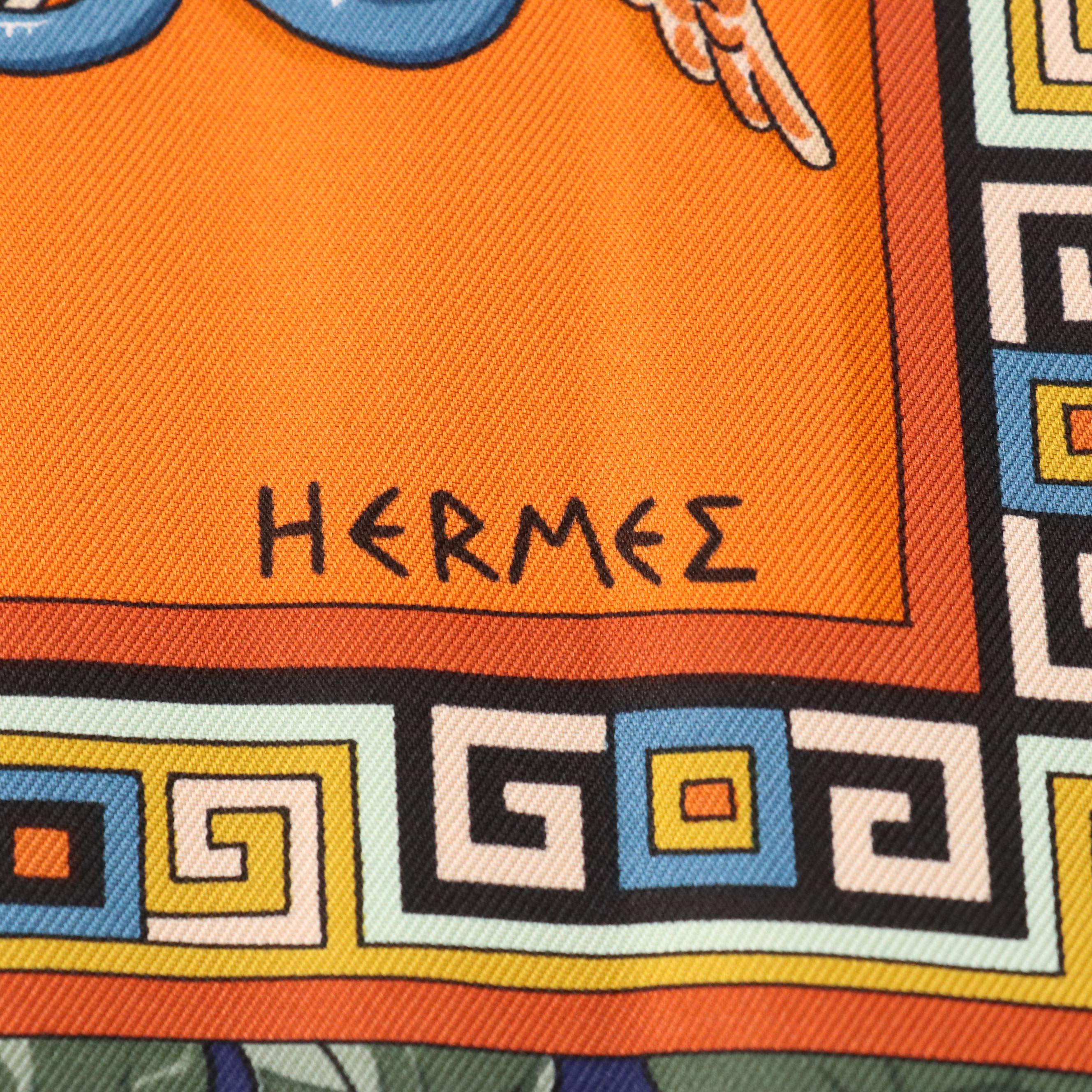 Hermès "Musique des Dieux" Scarf 90 in Silk Twill