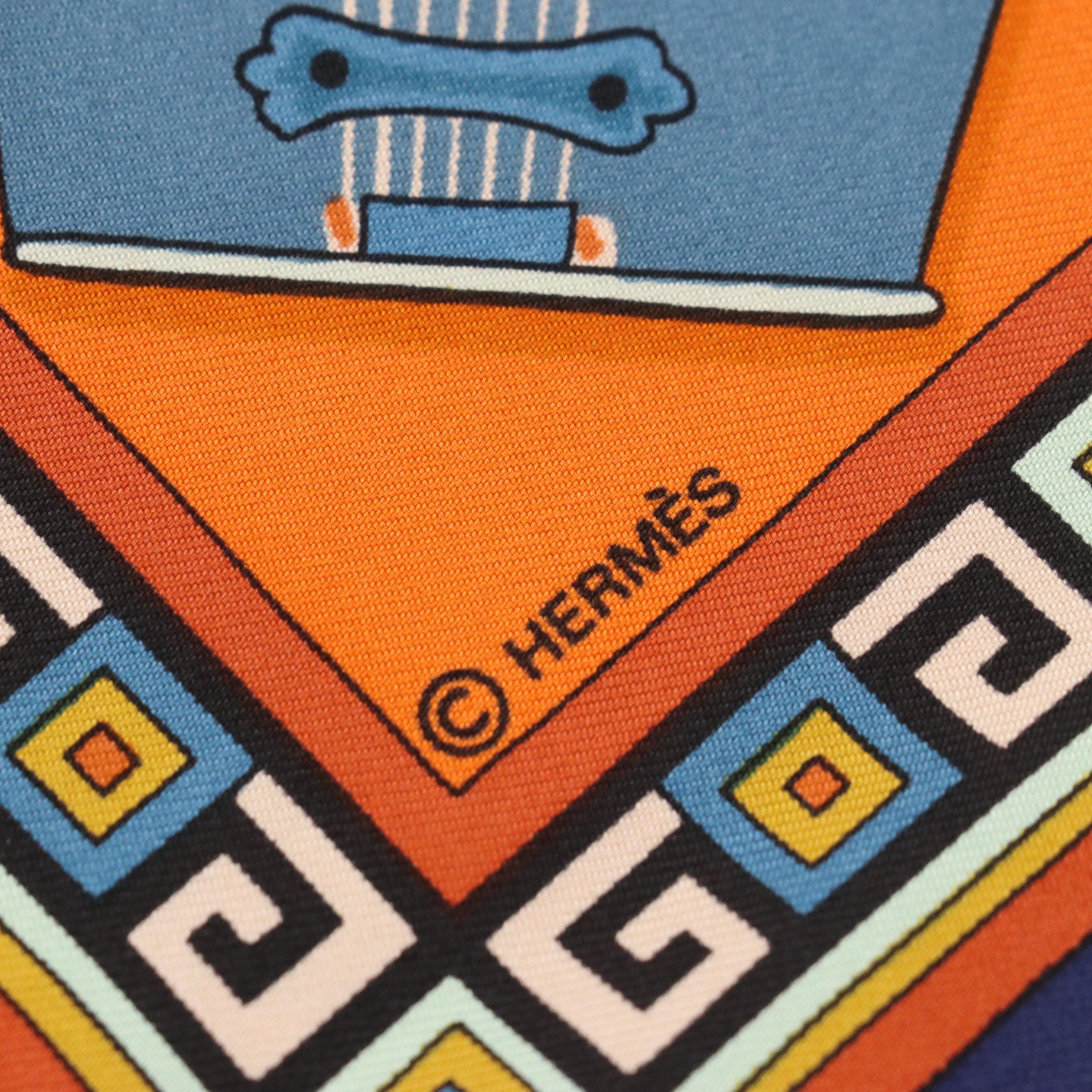 Hermès "Musique des Dieux" Scarf 90 in Silk Twill