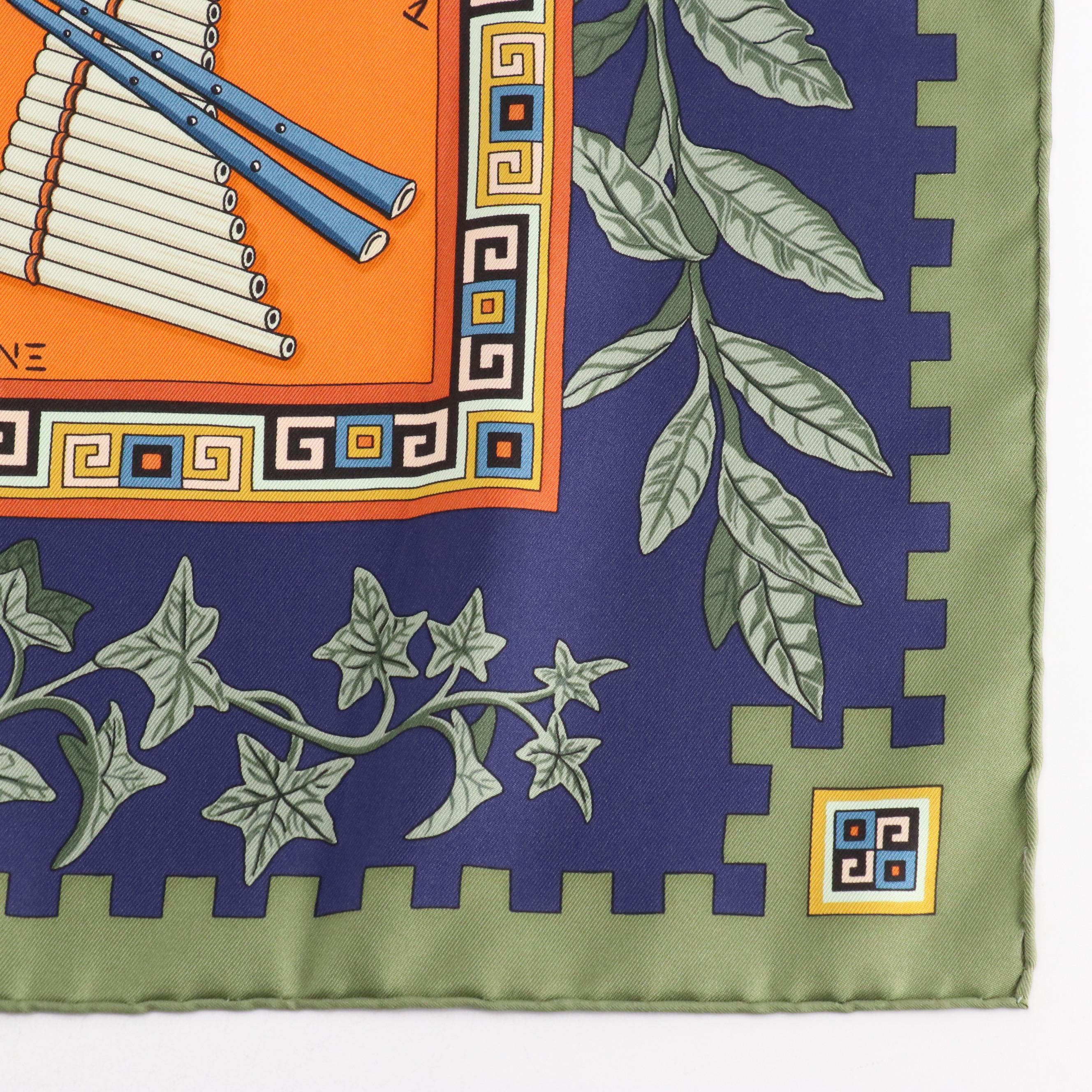 Hermès "Musique des Dieux" Scarf 90 in Silk Twill