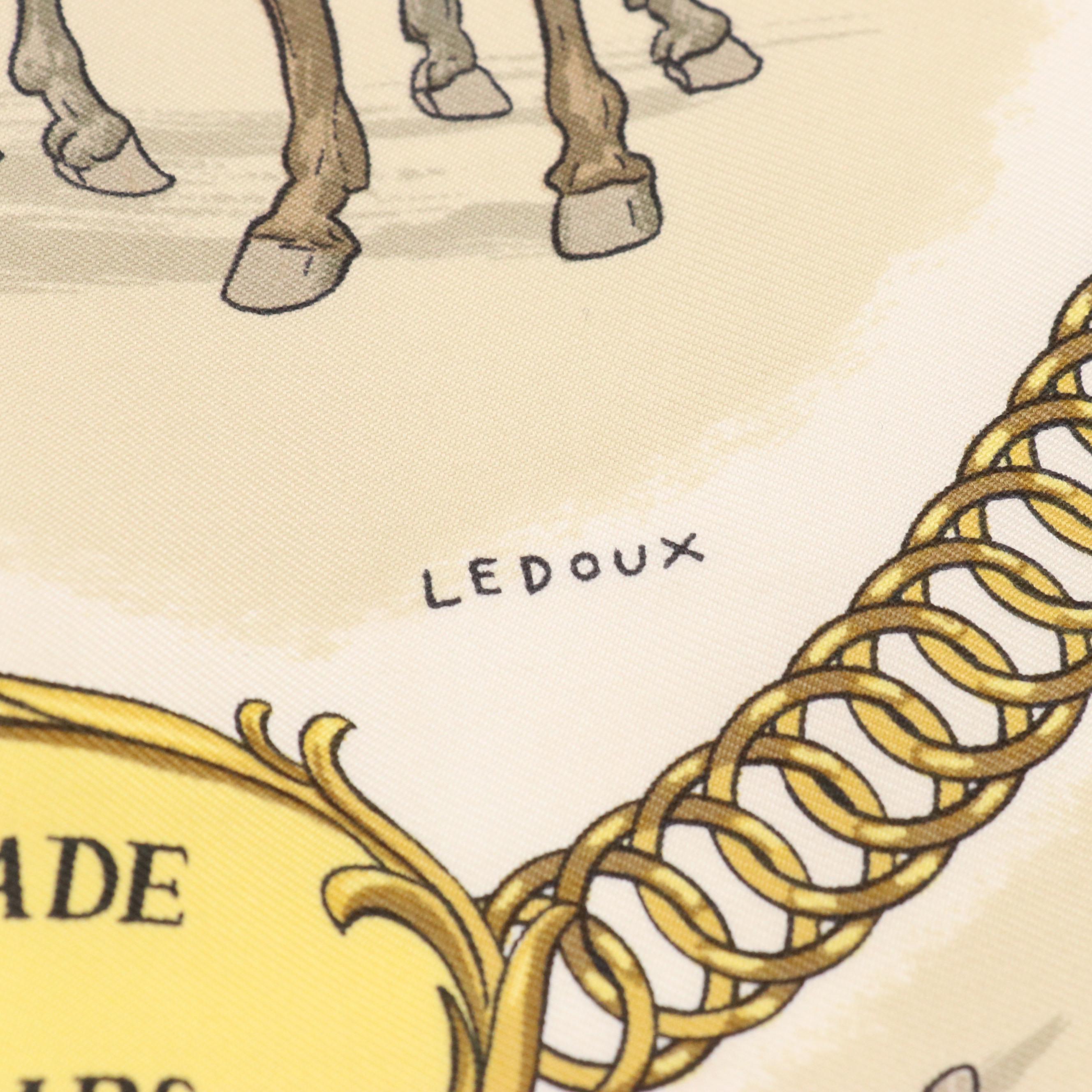 Hermès "La Promenade de Longchamps" Scarf 90 in Silk Twill