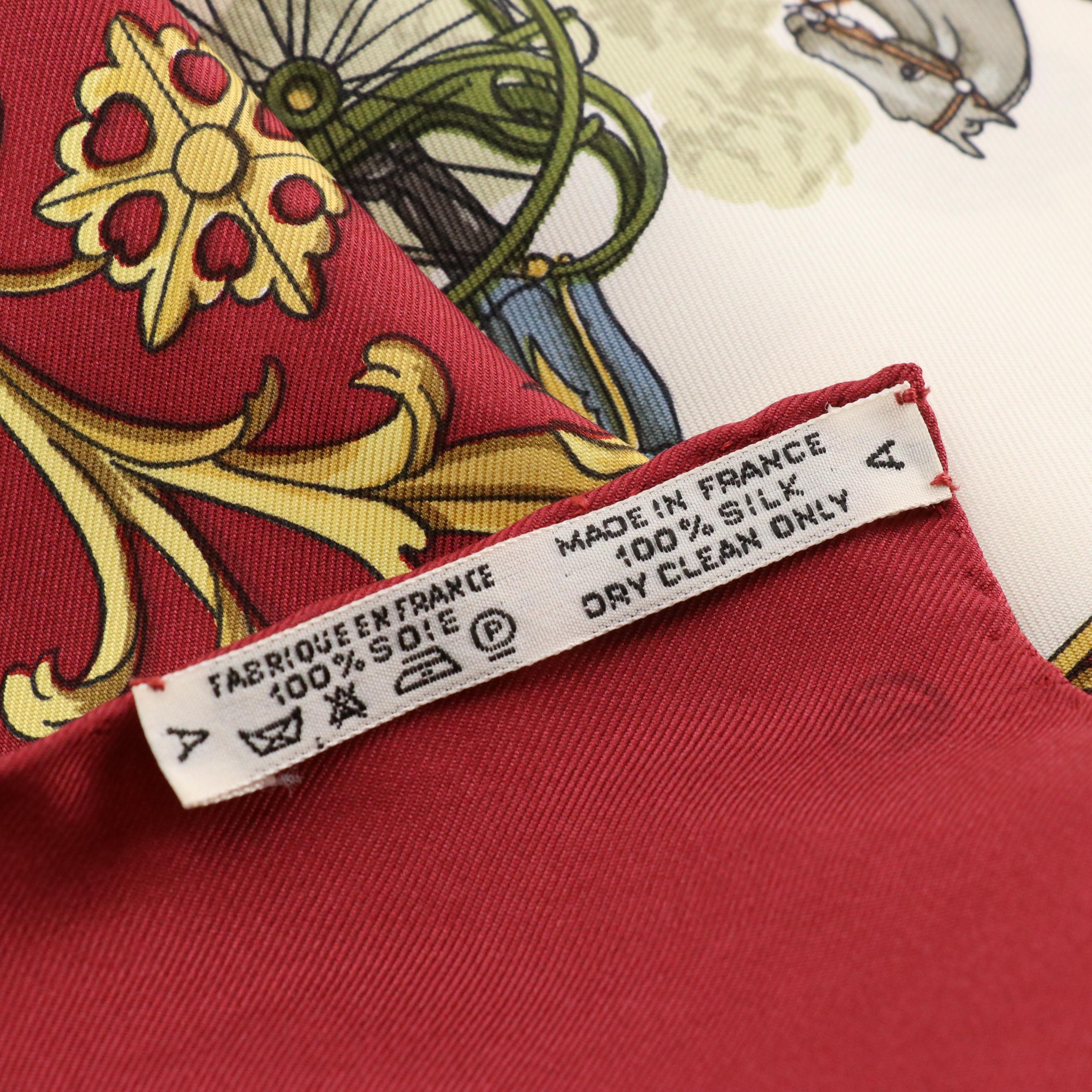 Hermès "La Promenade de Longchamps" Scarf 90 in Silk Twill