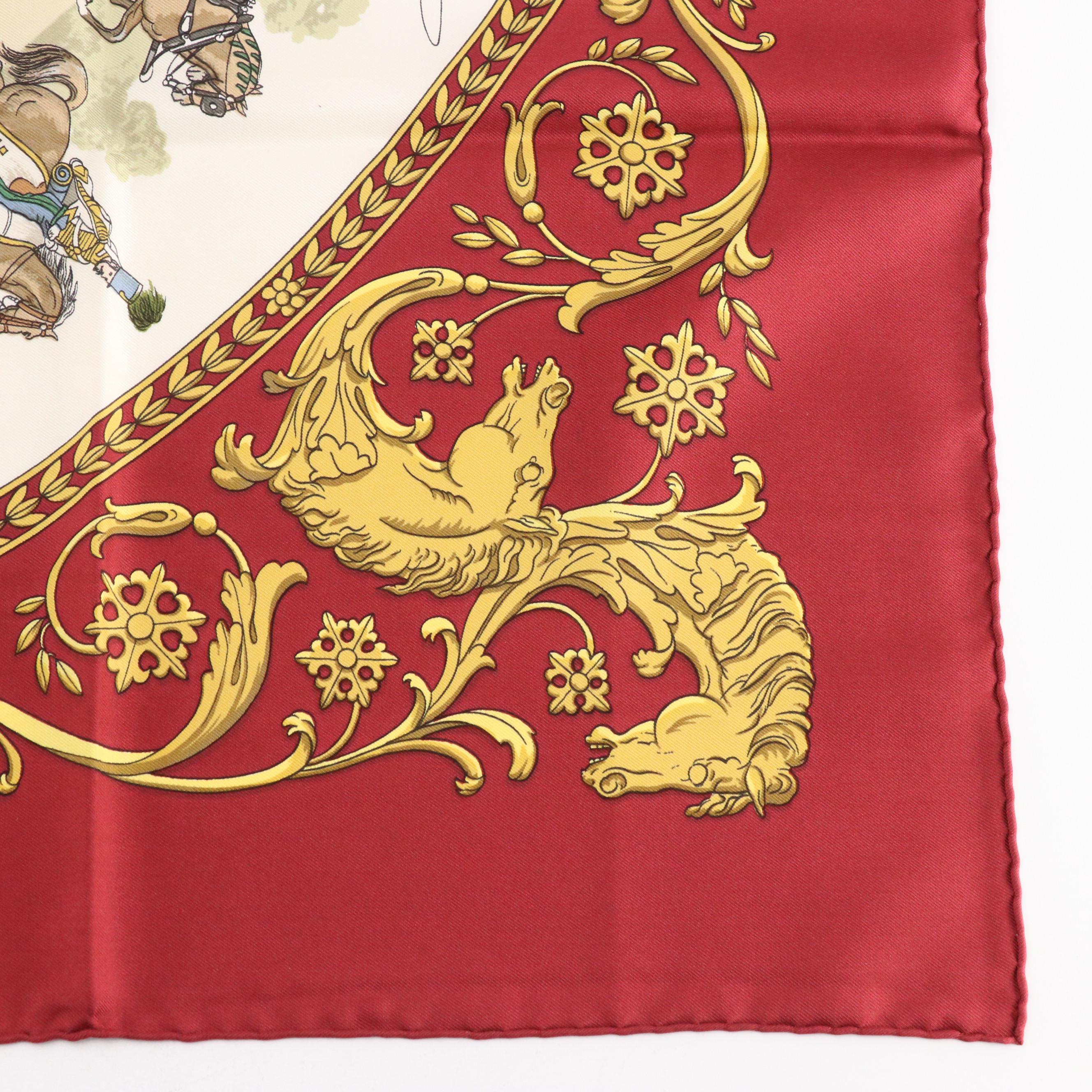 Hermès "La Promenade de Longchamps" Scarf 90 in Silk Twill