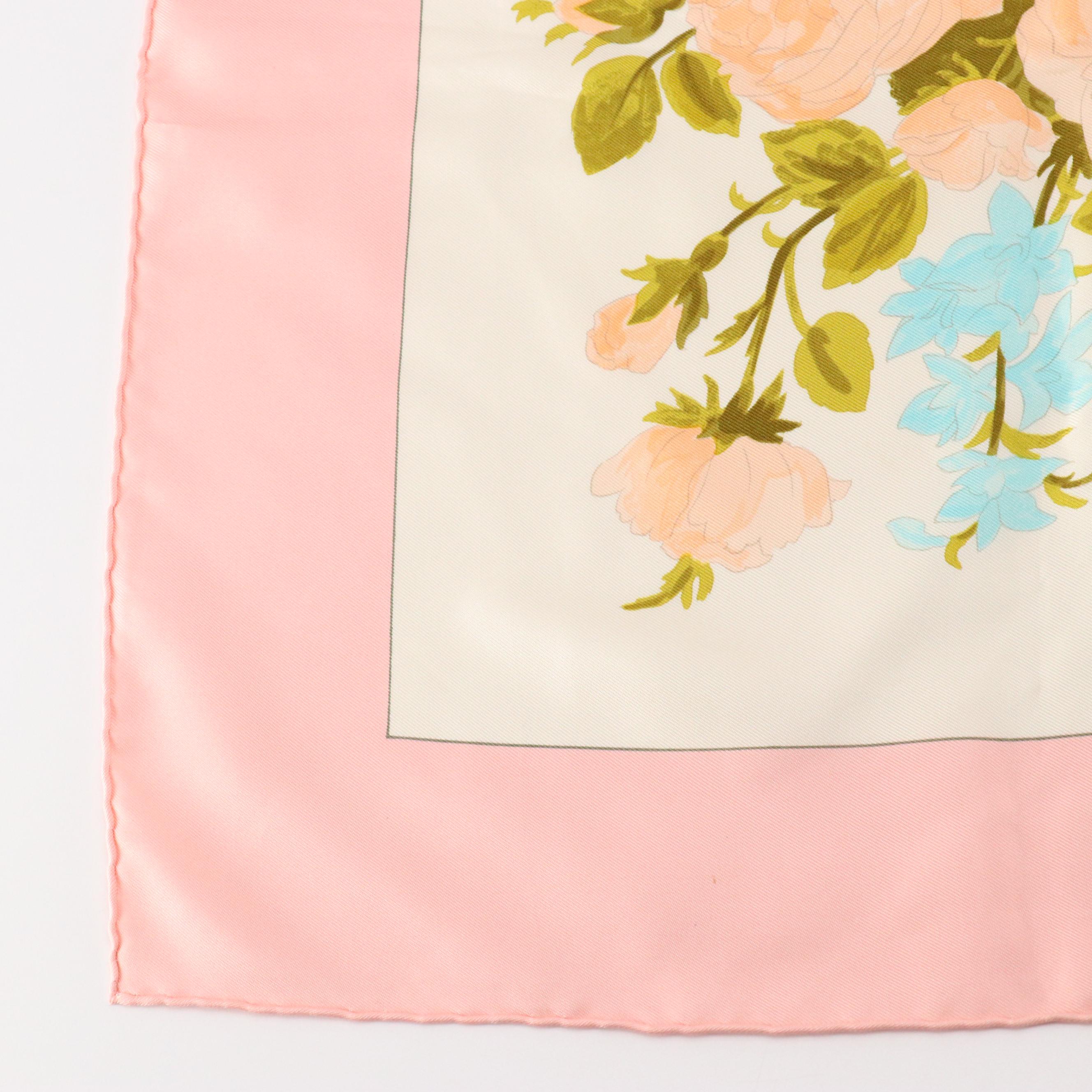 Hermès "Romantique" Scarf 90 in Silk Jacquard