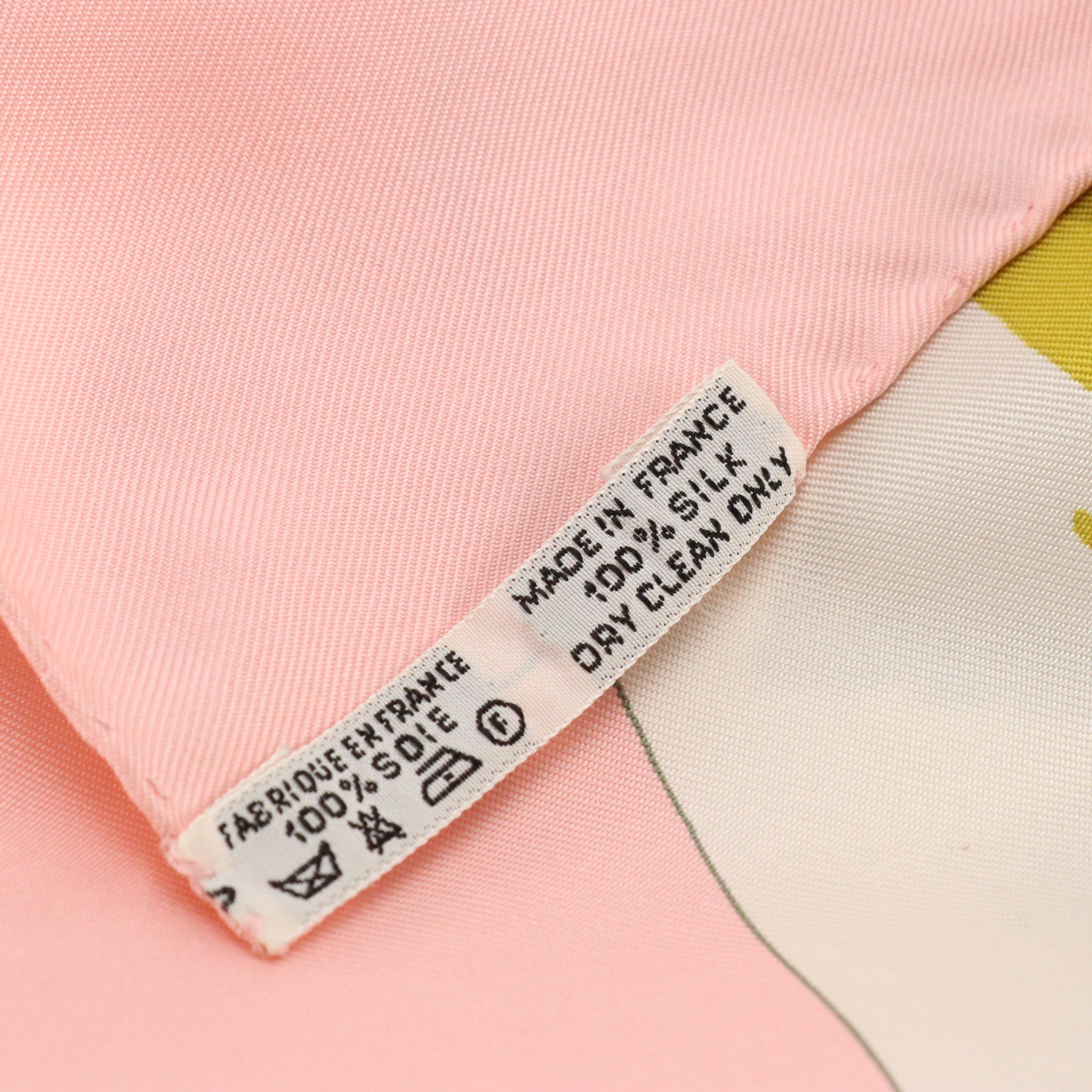 Hermès "Romantique" Scarf 90 in Silk Jacquard