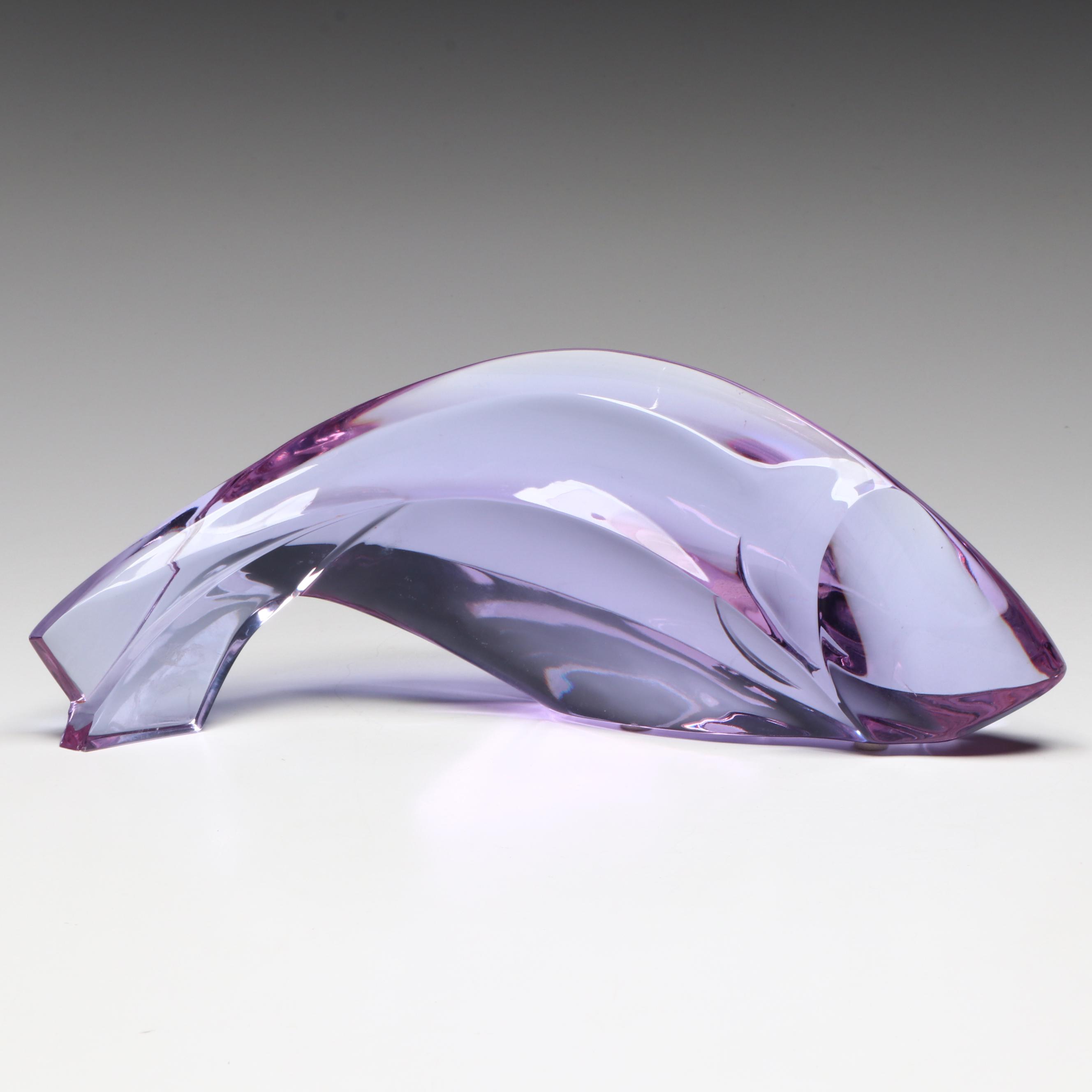 Moser Purple Glass Fish Figurine
