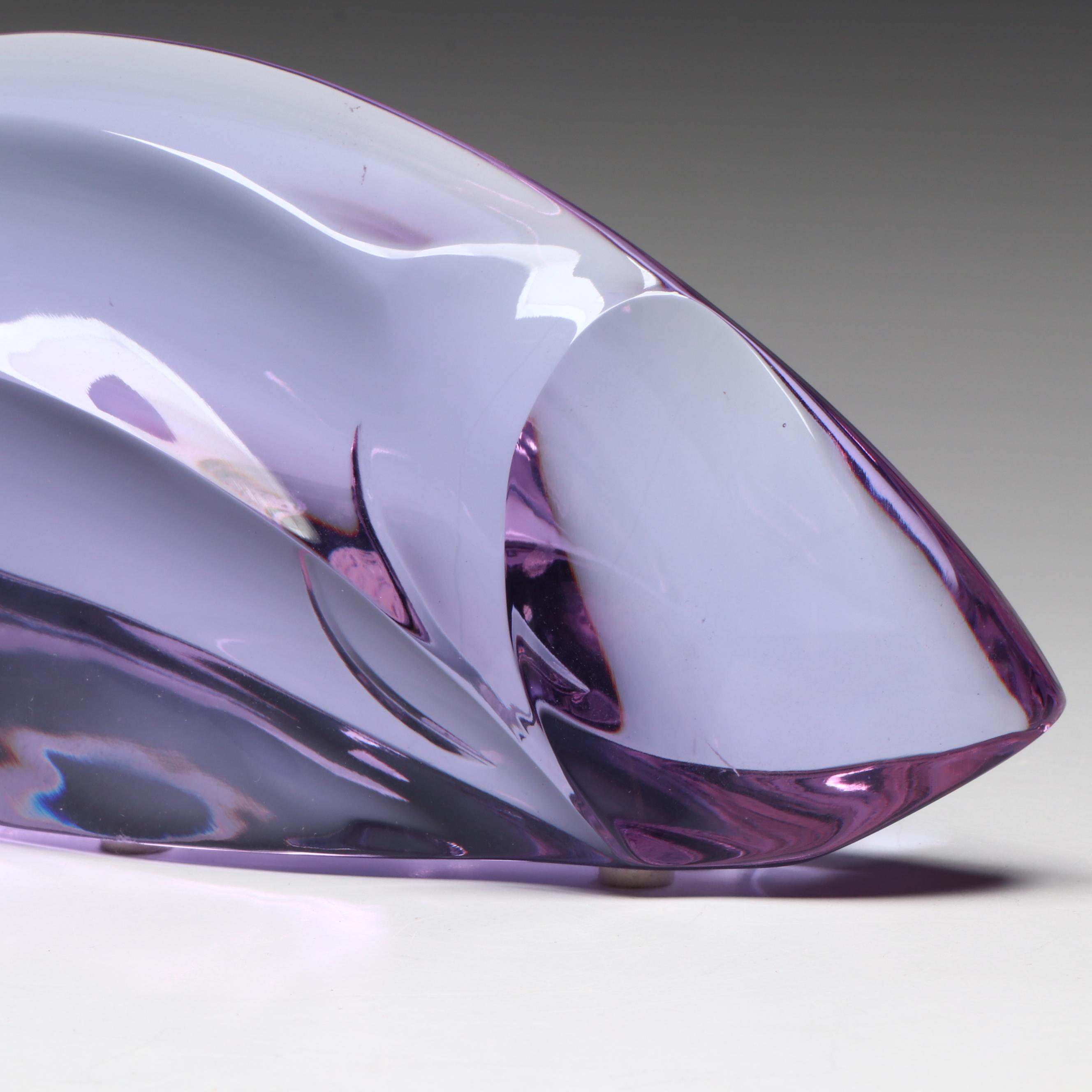 Moser Purple Glass Fish Figurine