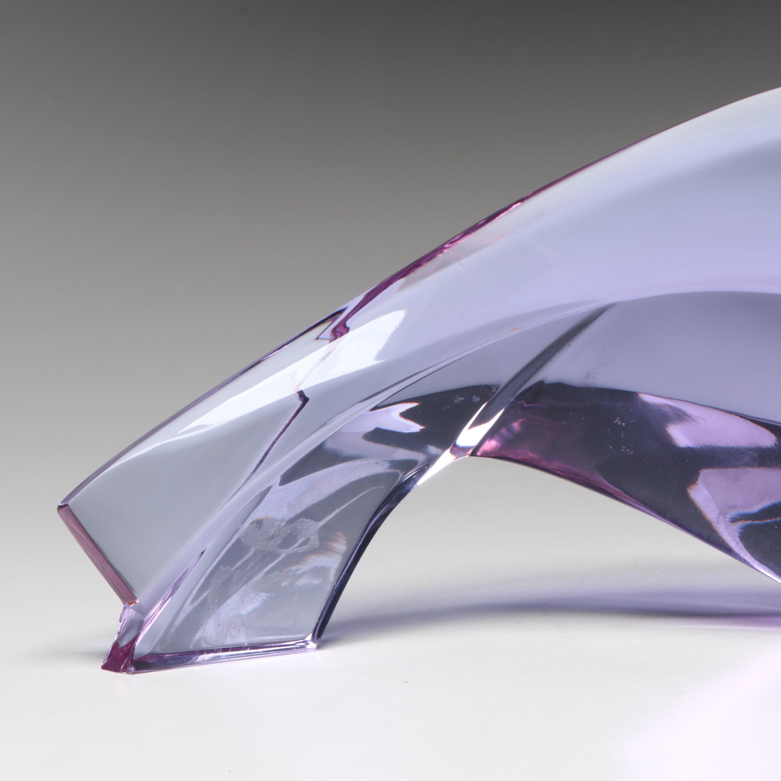 Moser Purple Glass Fish Figurine