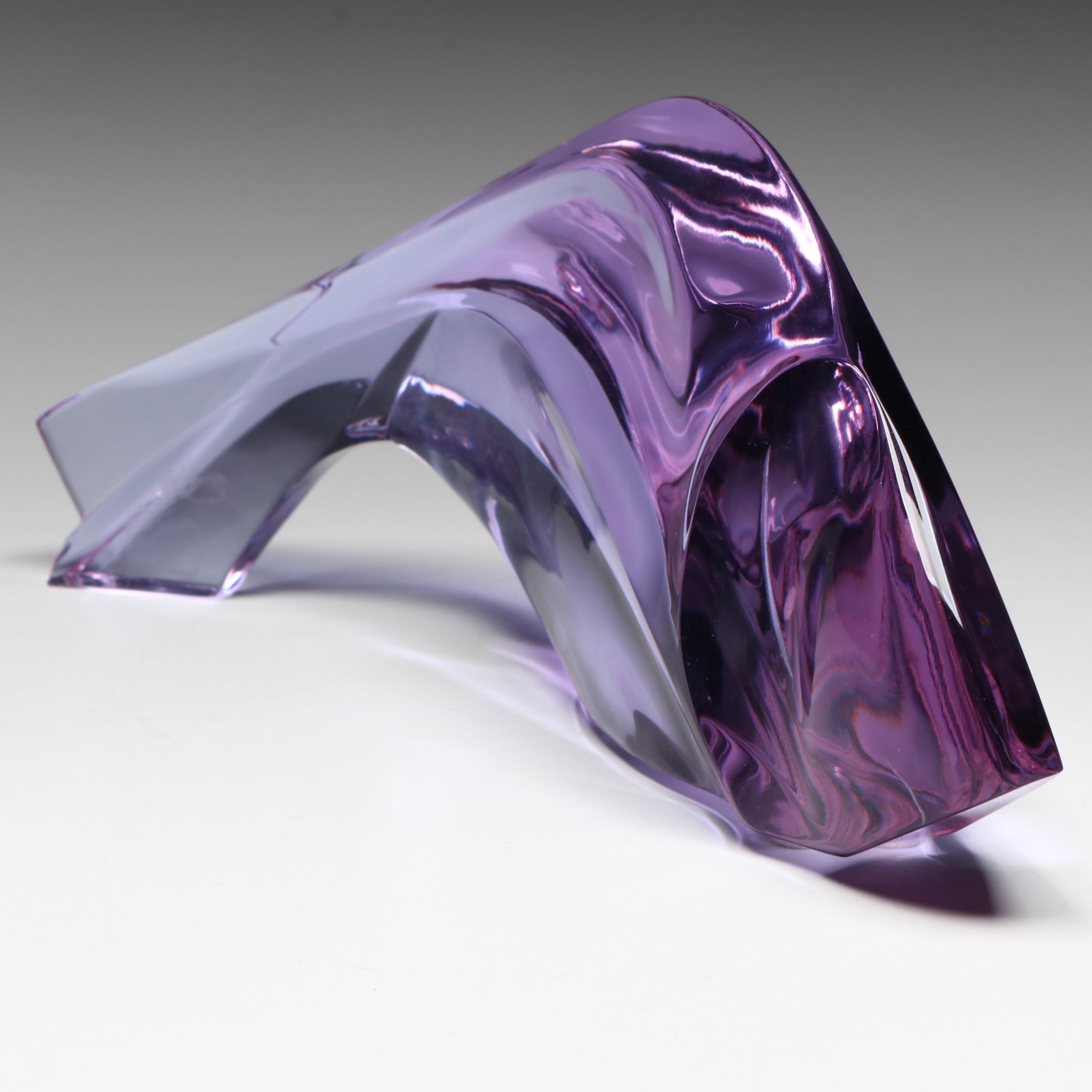 Moser Purple Glass Fish Figurine