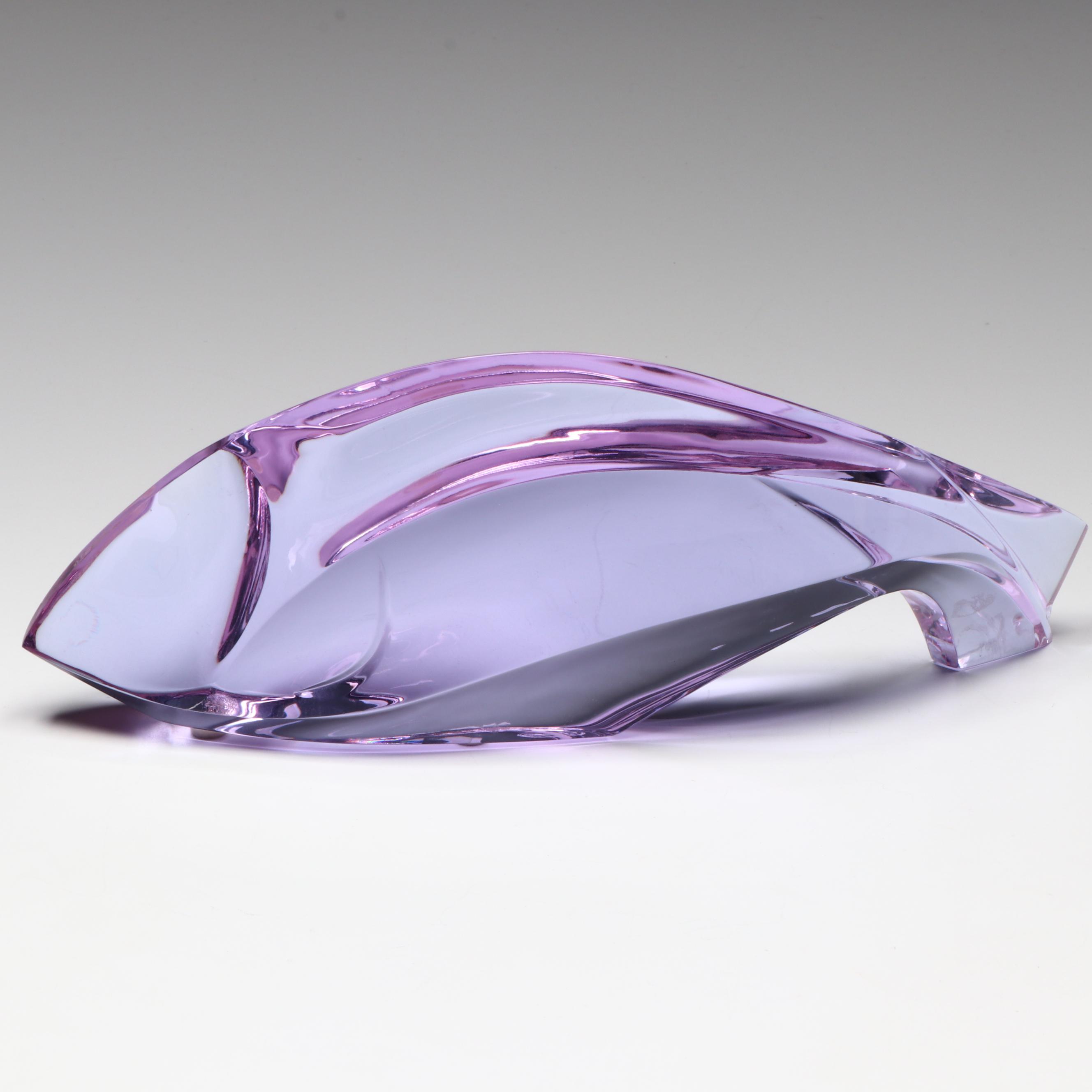 Moser Purple Glass Fish Figurine