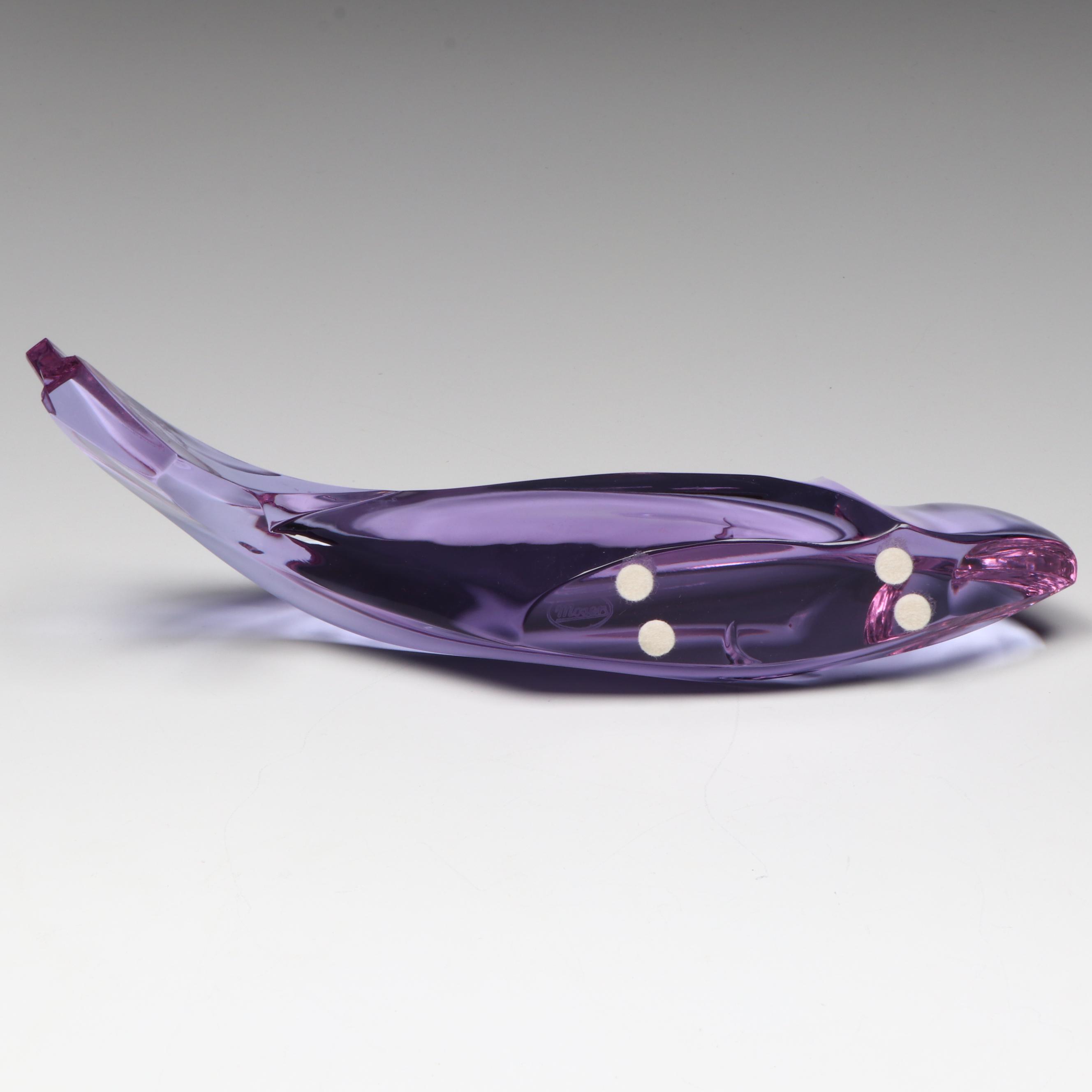 Moser Purple Glass Fish Figurine