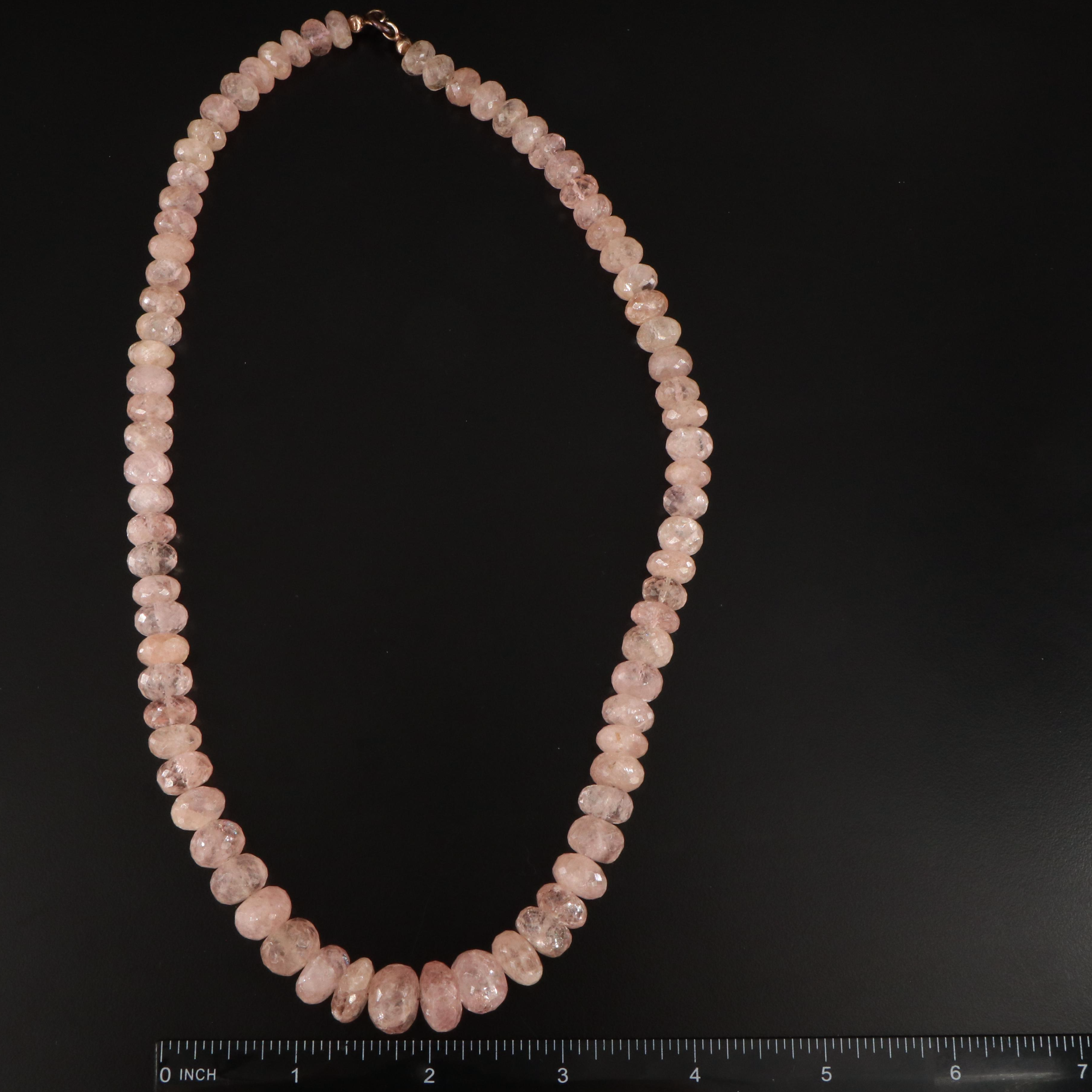Aventurine, Rose Quartz and Morganite Bead Necklaces