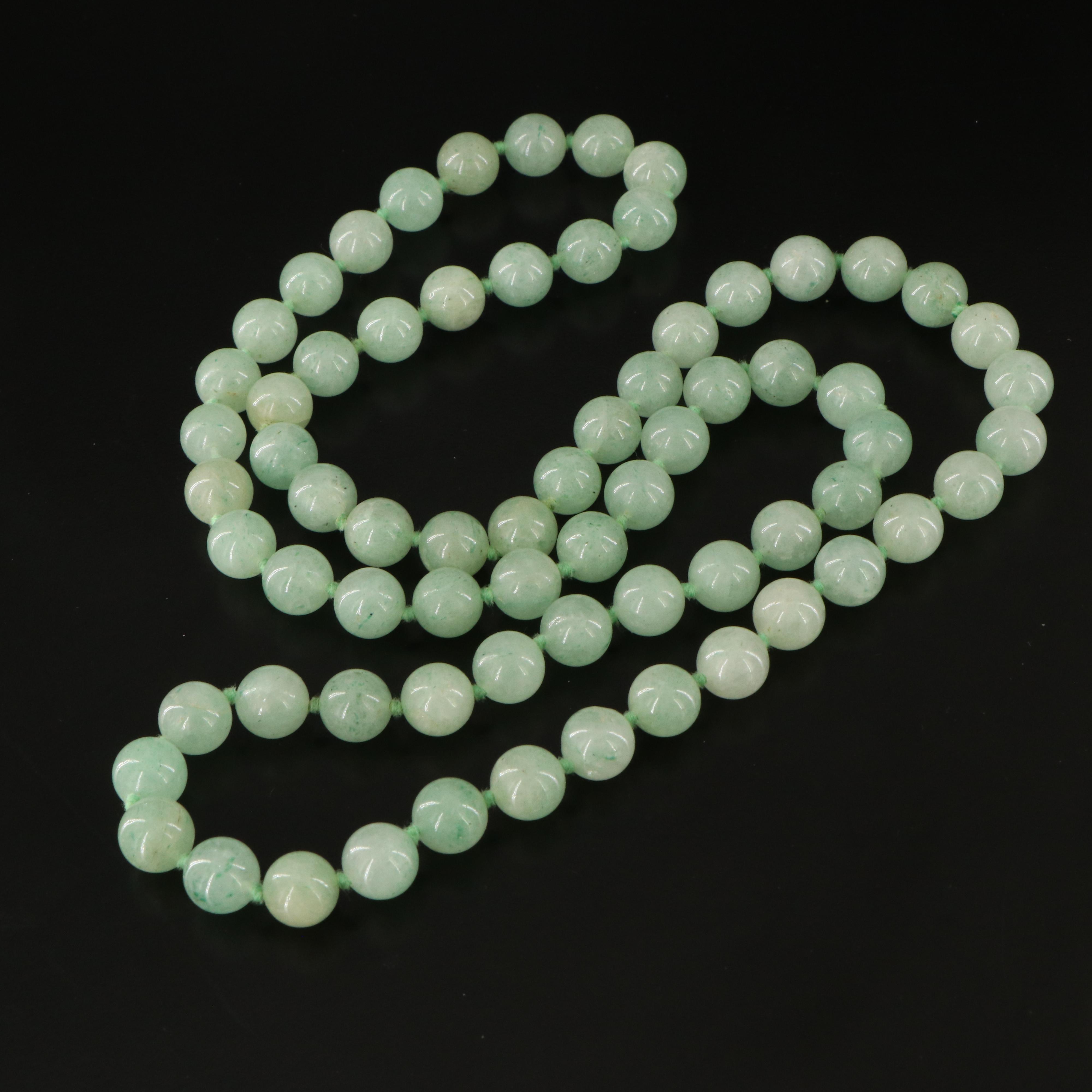 Aventurine, Rose Quartz and Morganite Bead Necklaces