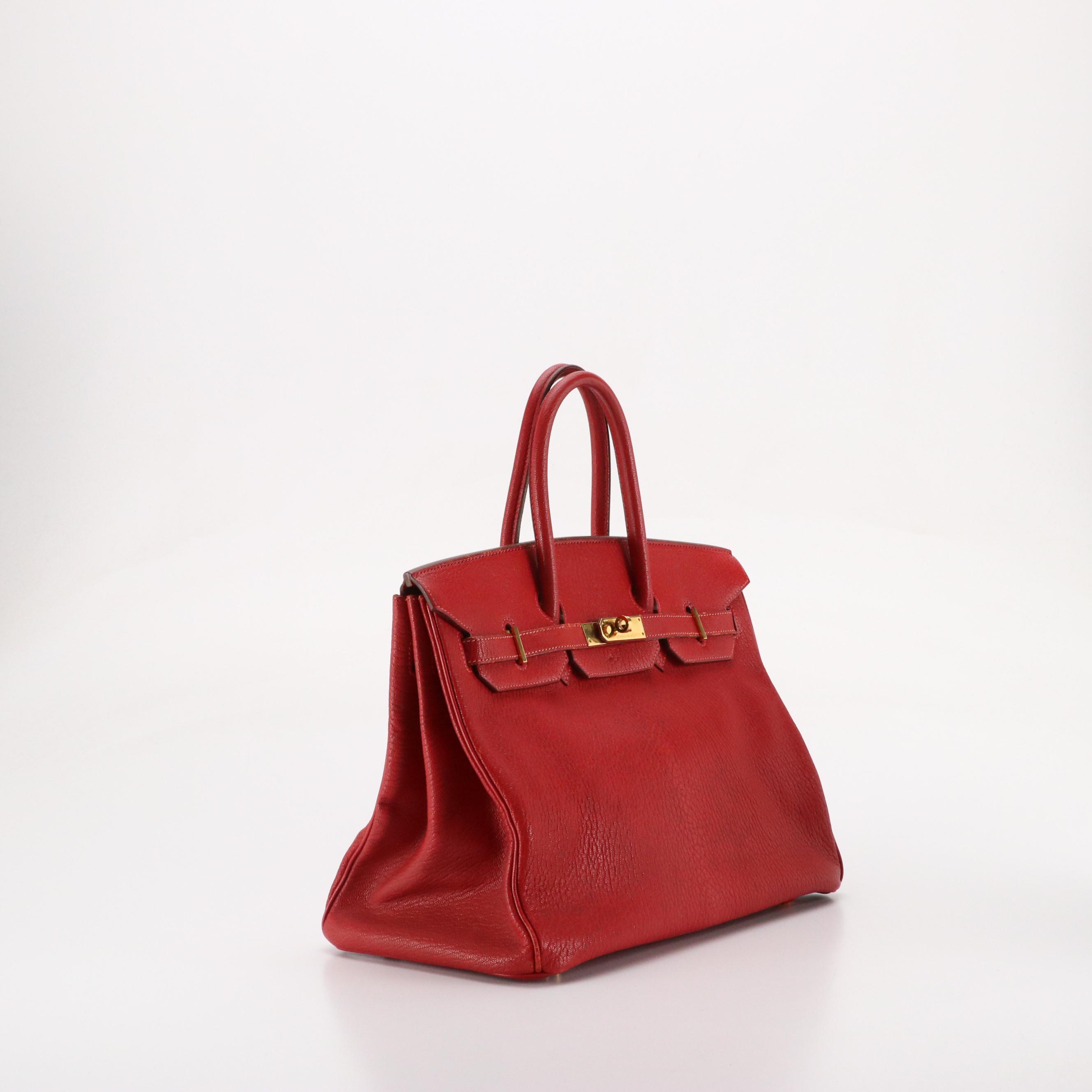 Hermès Birkin 35 Satchel in Chevre de Coromandel Leather & Gold Plated Hardware