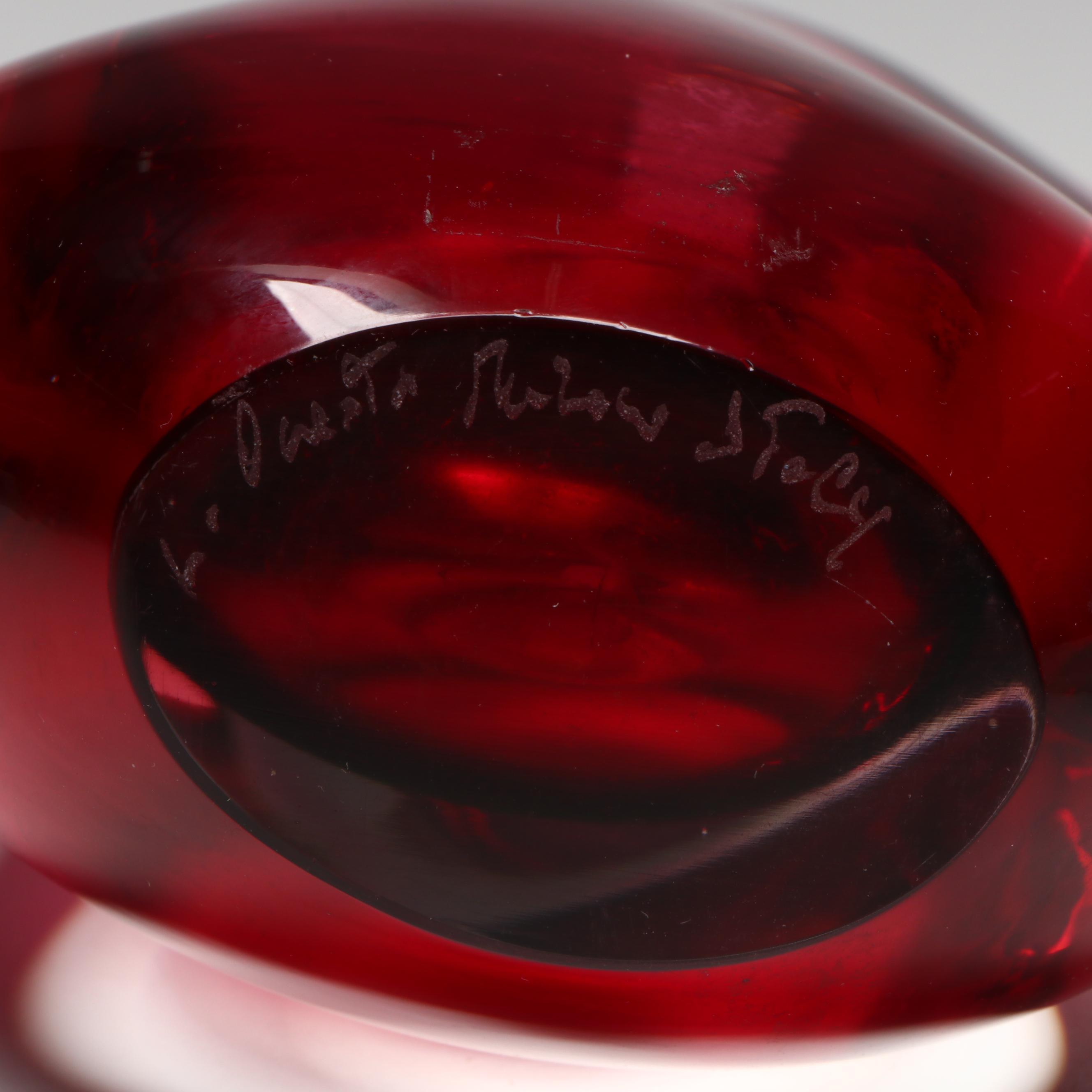 Luigi Onesto for Ogetti Murano Art Glass Teardrop Vase, Mid to Late 20th Century