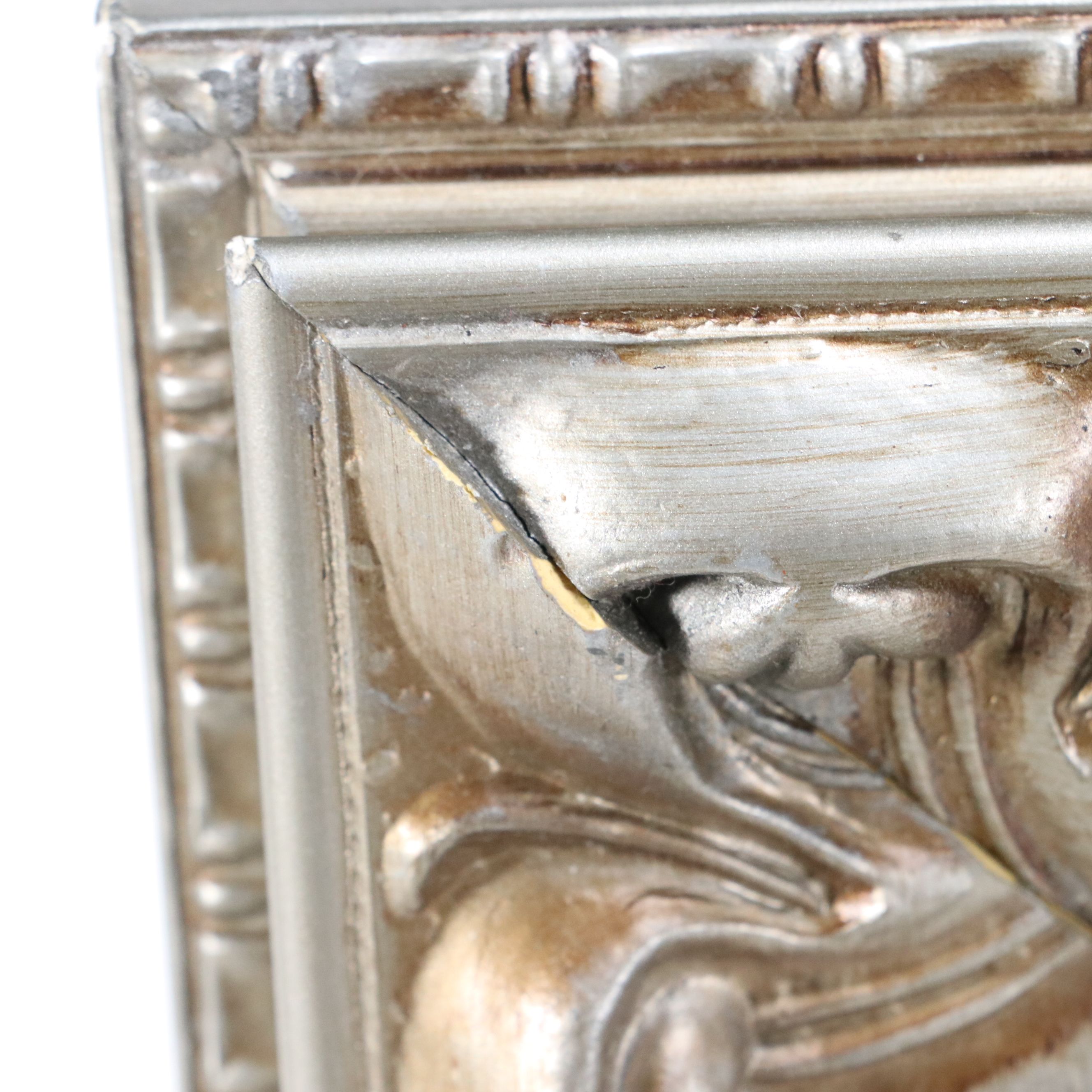 Framed Wall Mirror with Silver Finish, 21st Century