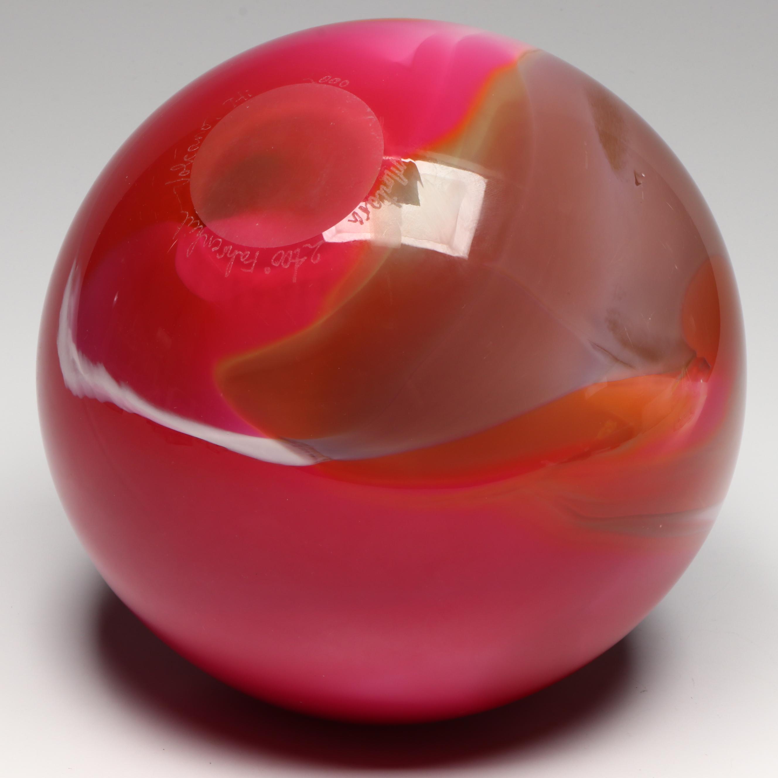M. Mortara for 2400 Fahrenheit Hand-Blown Art Glass Vase, 2000
