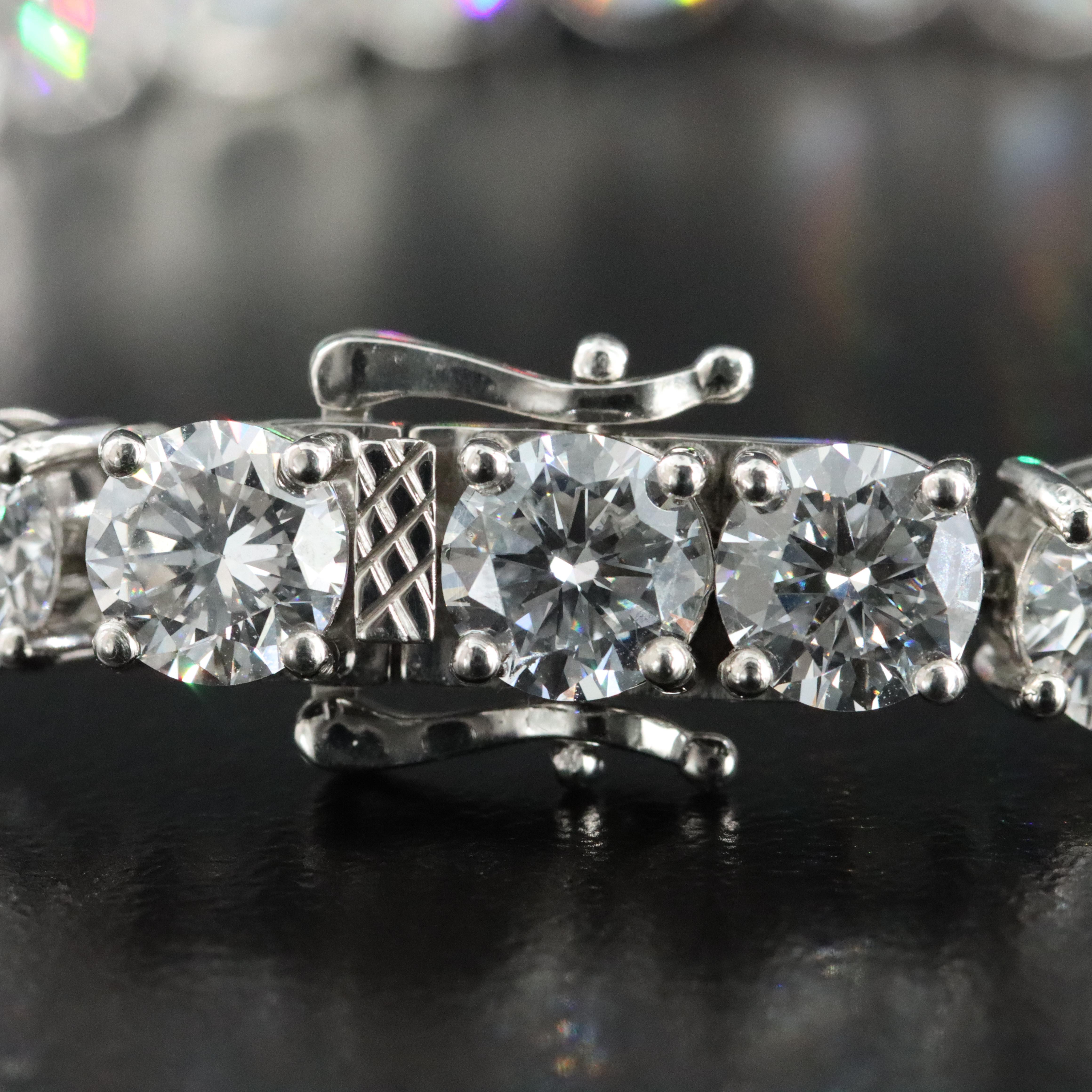 Platinum 22.23 CTW Lab Grown Diamond Line Bracelet