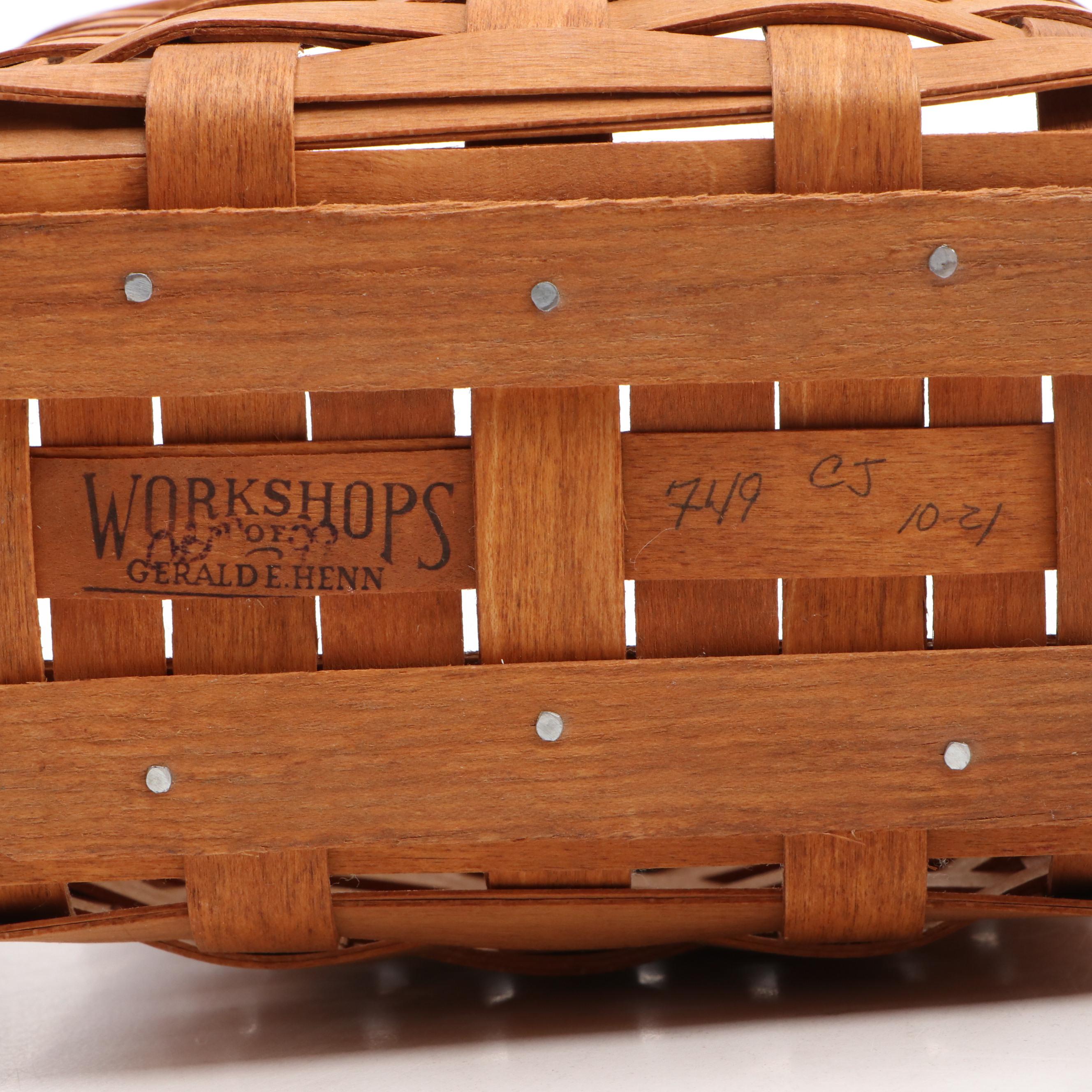 Longaberger and Gerald E. Henn Handmade Woven Maple Baskets