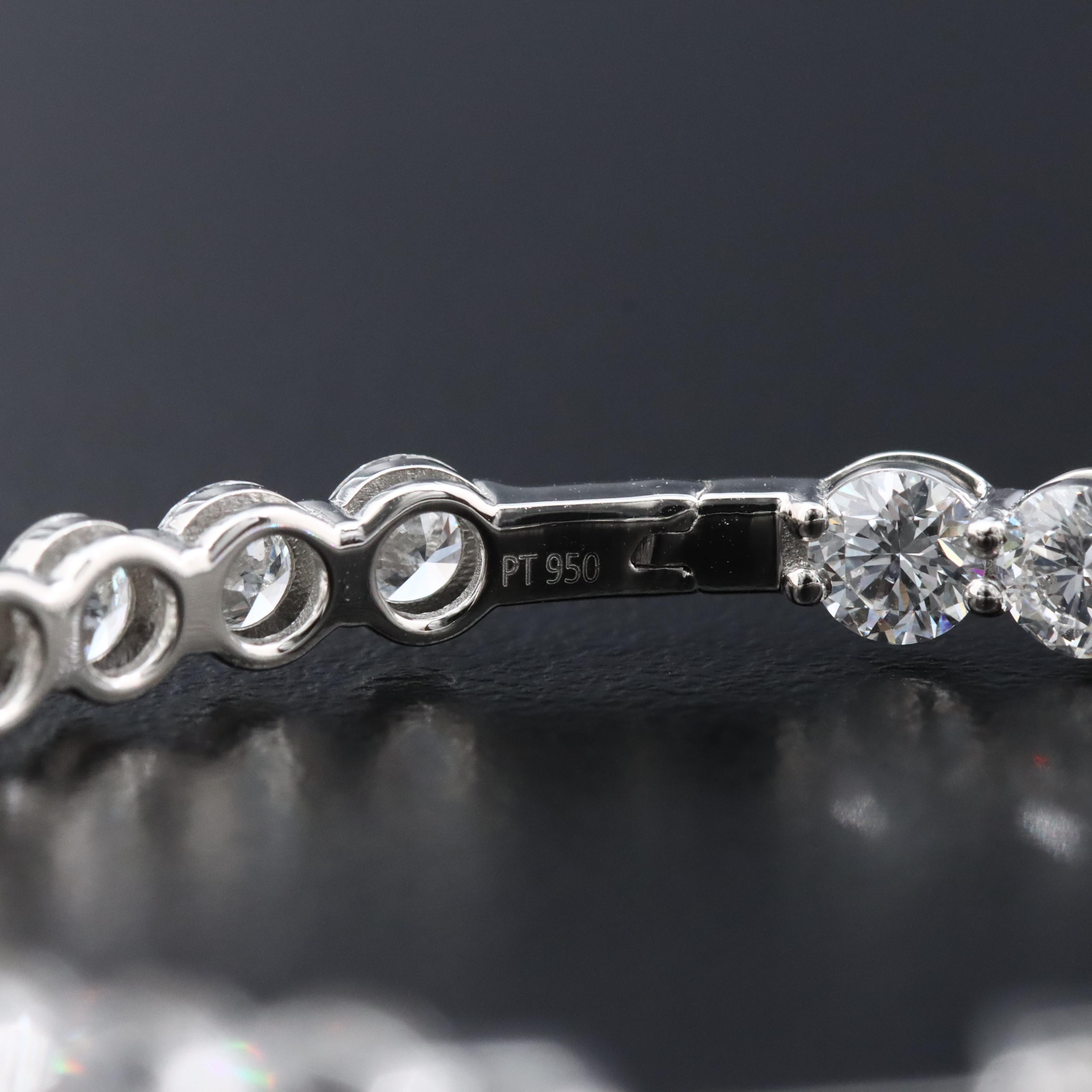 Platinum 9.05 CTW Lab Grown Inside Out Hoop Earrings