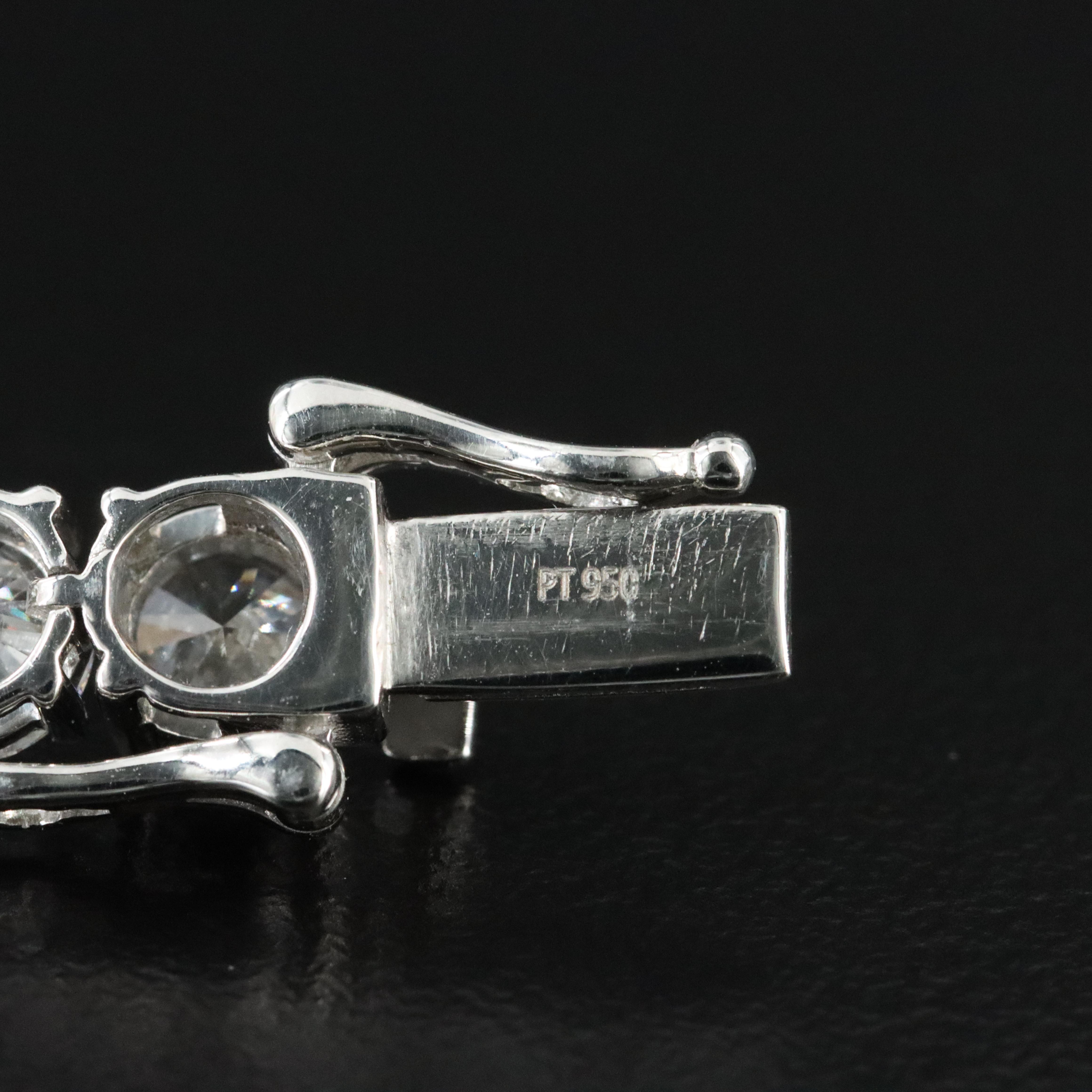 Platinum 15.99 CTW Lab Grown Diamond Line Bracelet