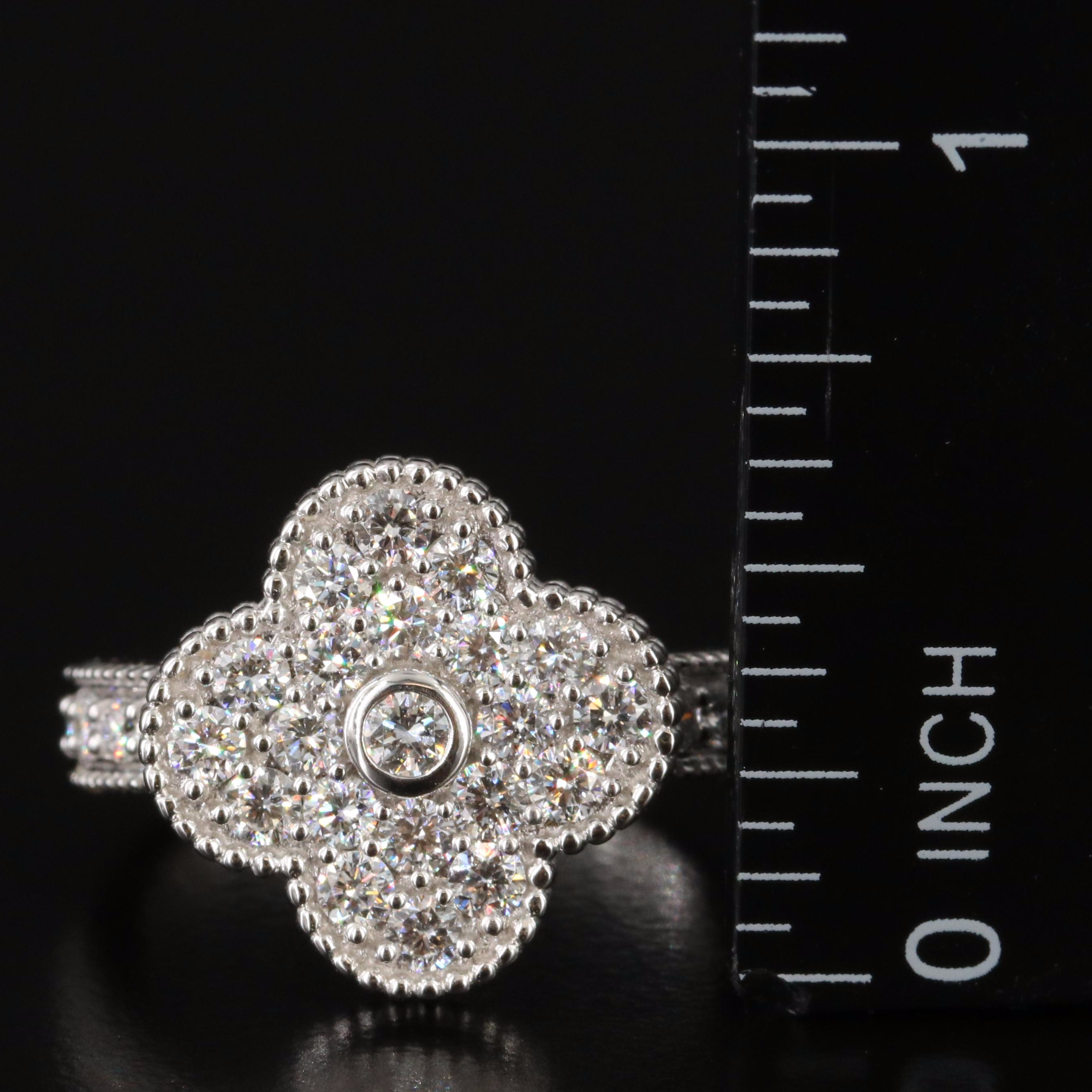 14K 1.25 CTW Lab Grown Diamond Quatrefoil Ring