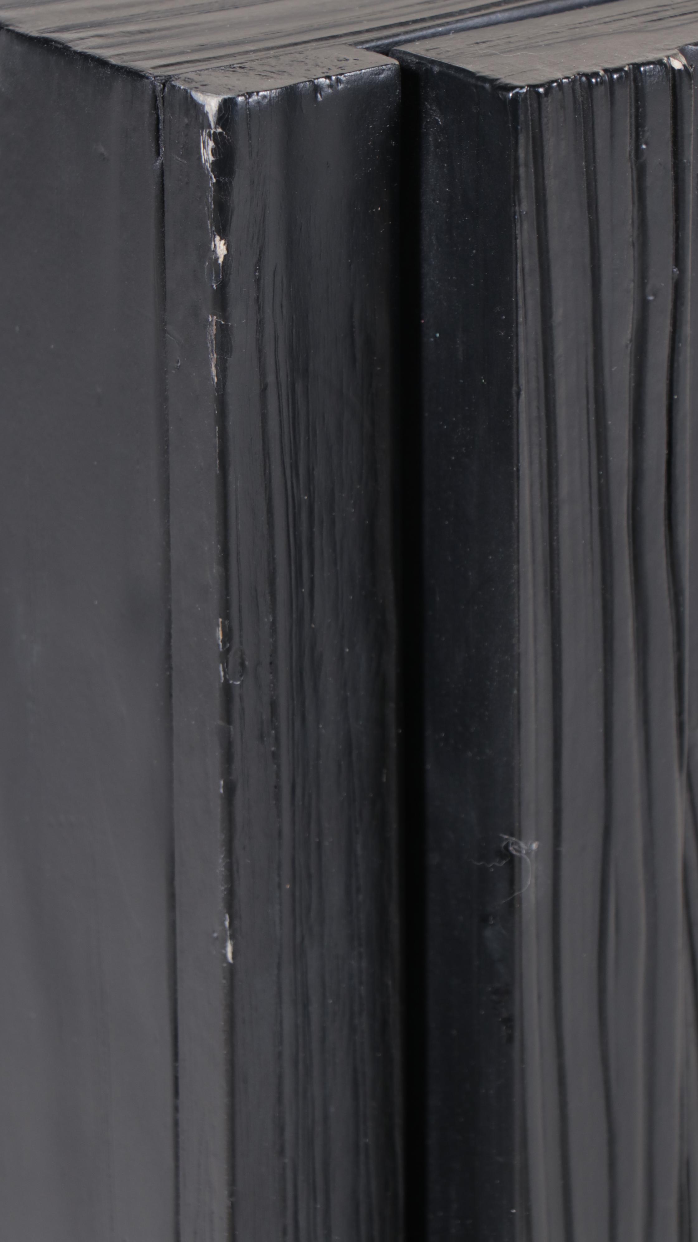 Modern Ebonized Wood Media Cabinet