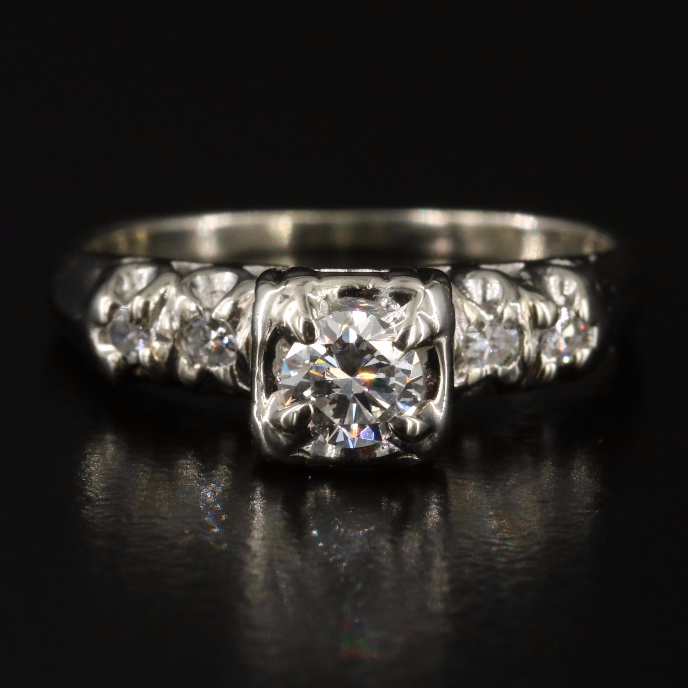 Vintage 14K 0.27 CTW Diamond Ring