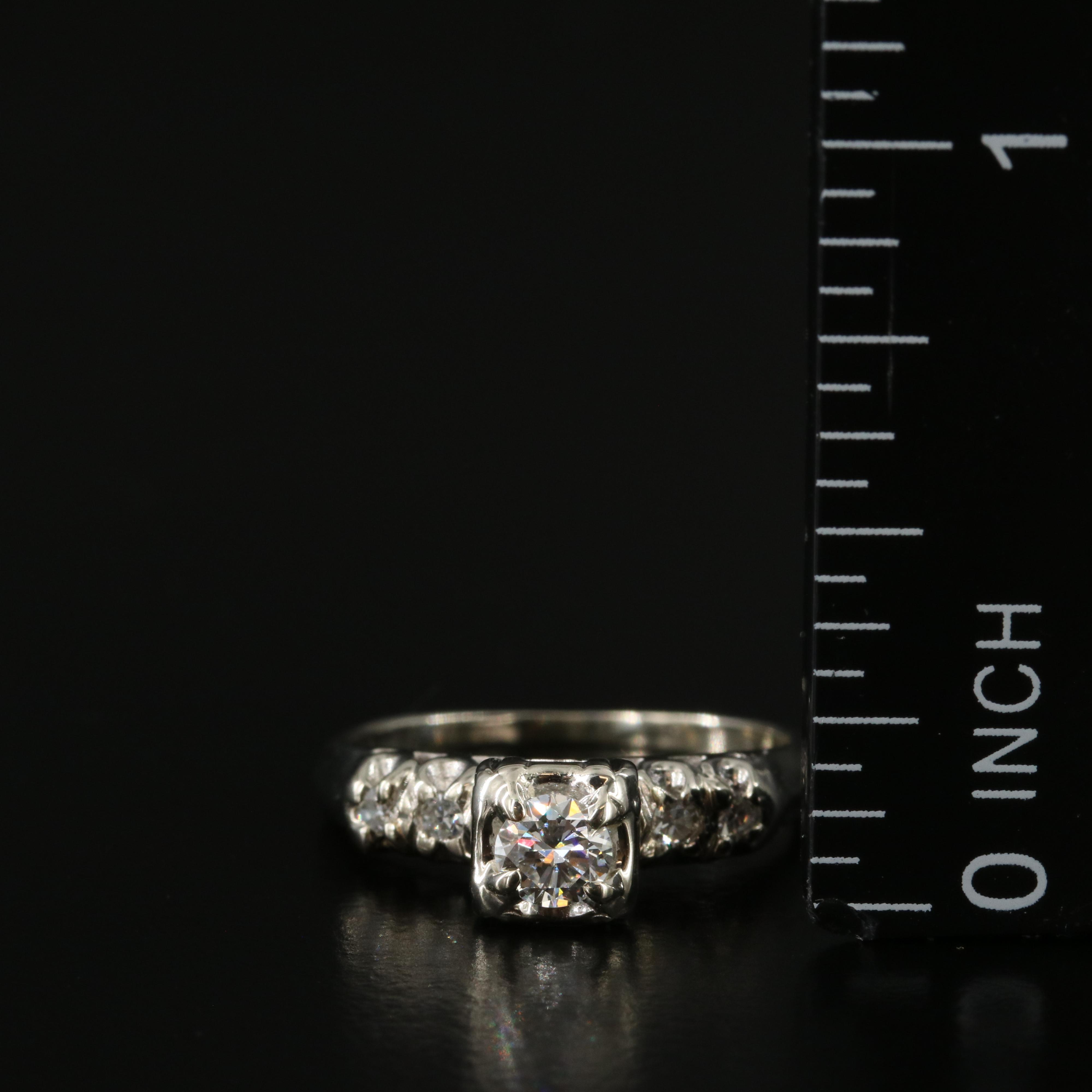 Vintage 14K 0.27 CTW Diamond Ring