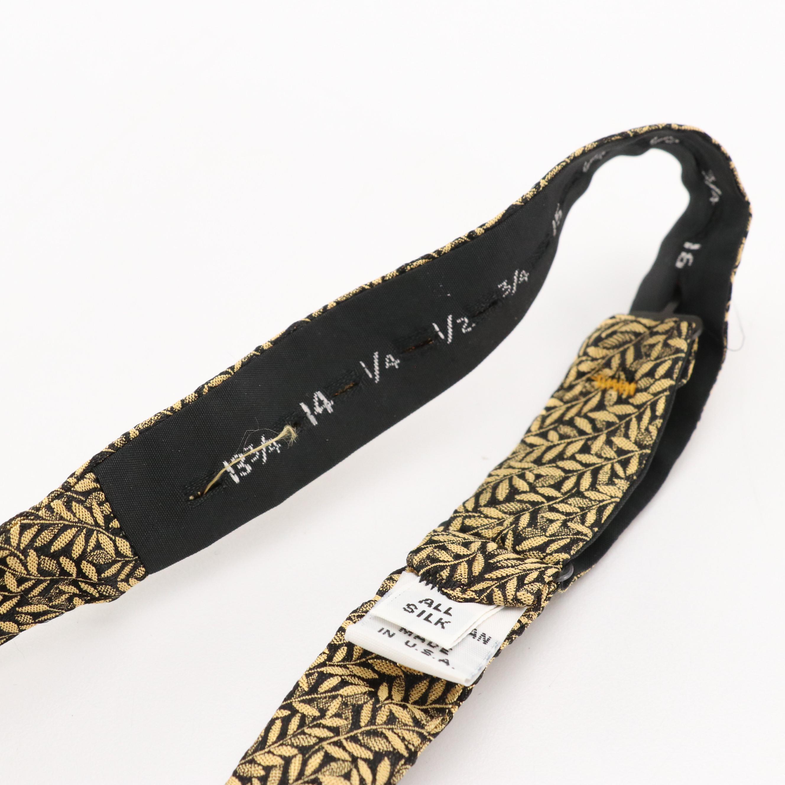 Patterned Silk Cummerbunds and Bow Ties Featuring Tommy Hilfiger, With Boxes