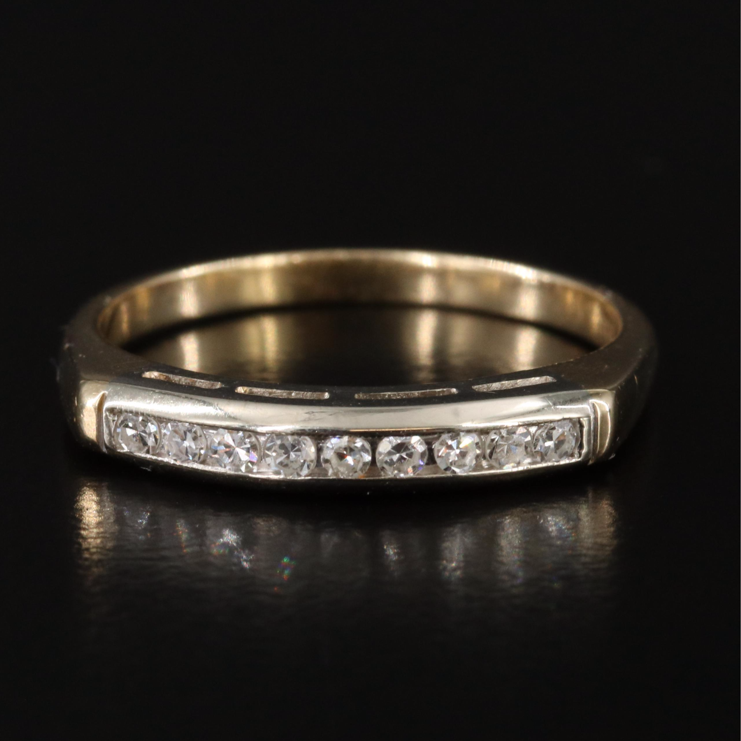 Vintage 14K 0.15 CTW Diamond Ring