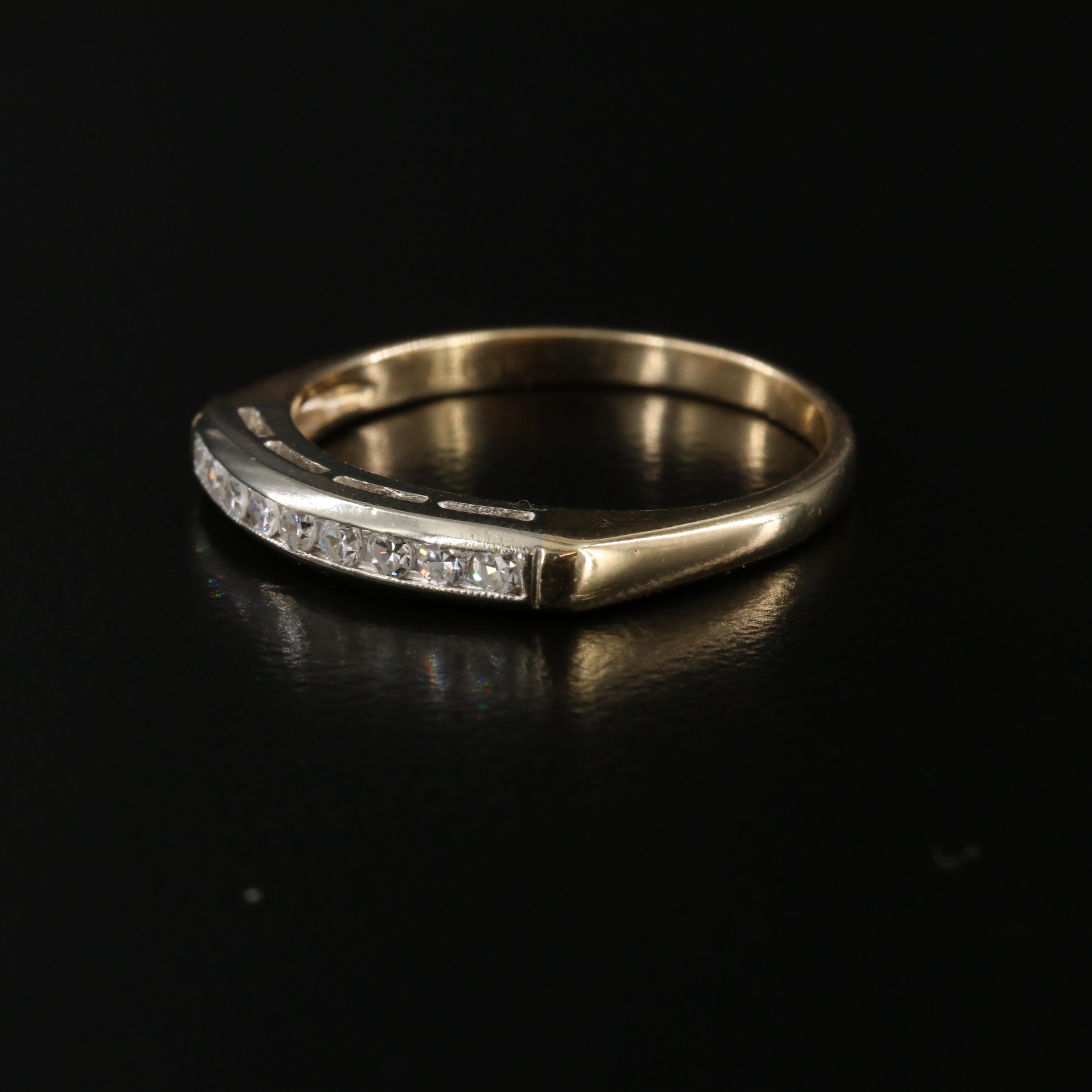 Vintage 14K 0.15 CTW Diamond Ring