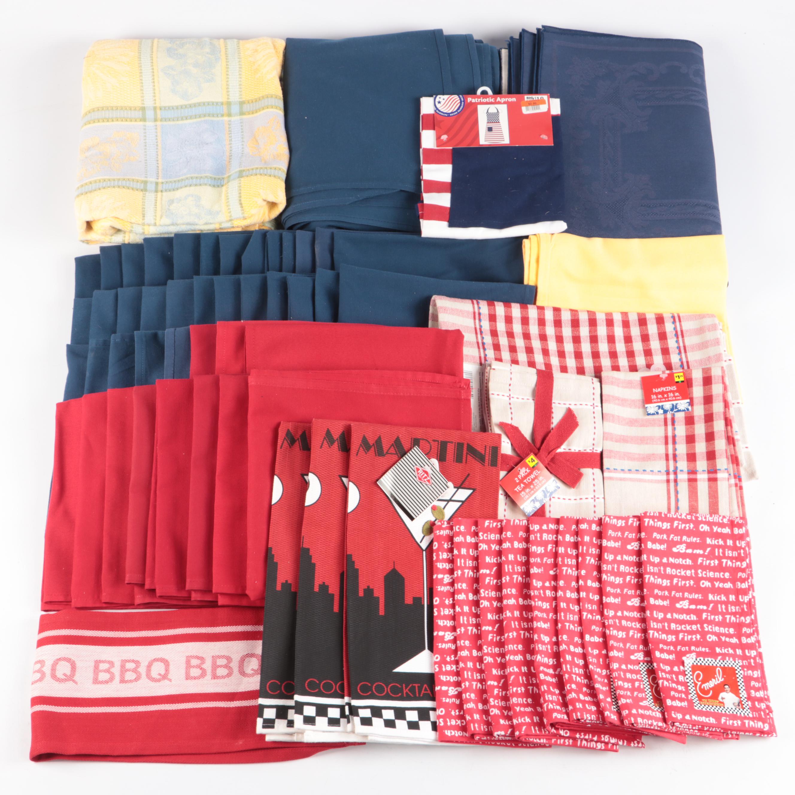 Cotton Tablecloth, Emeril Lagasse Cotton Napkins, and More Table Linens