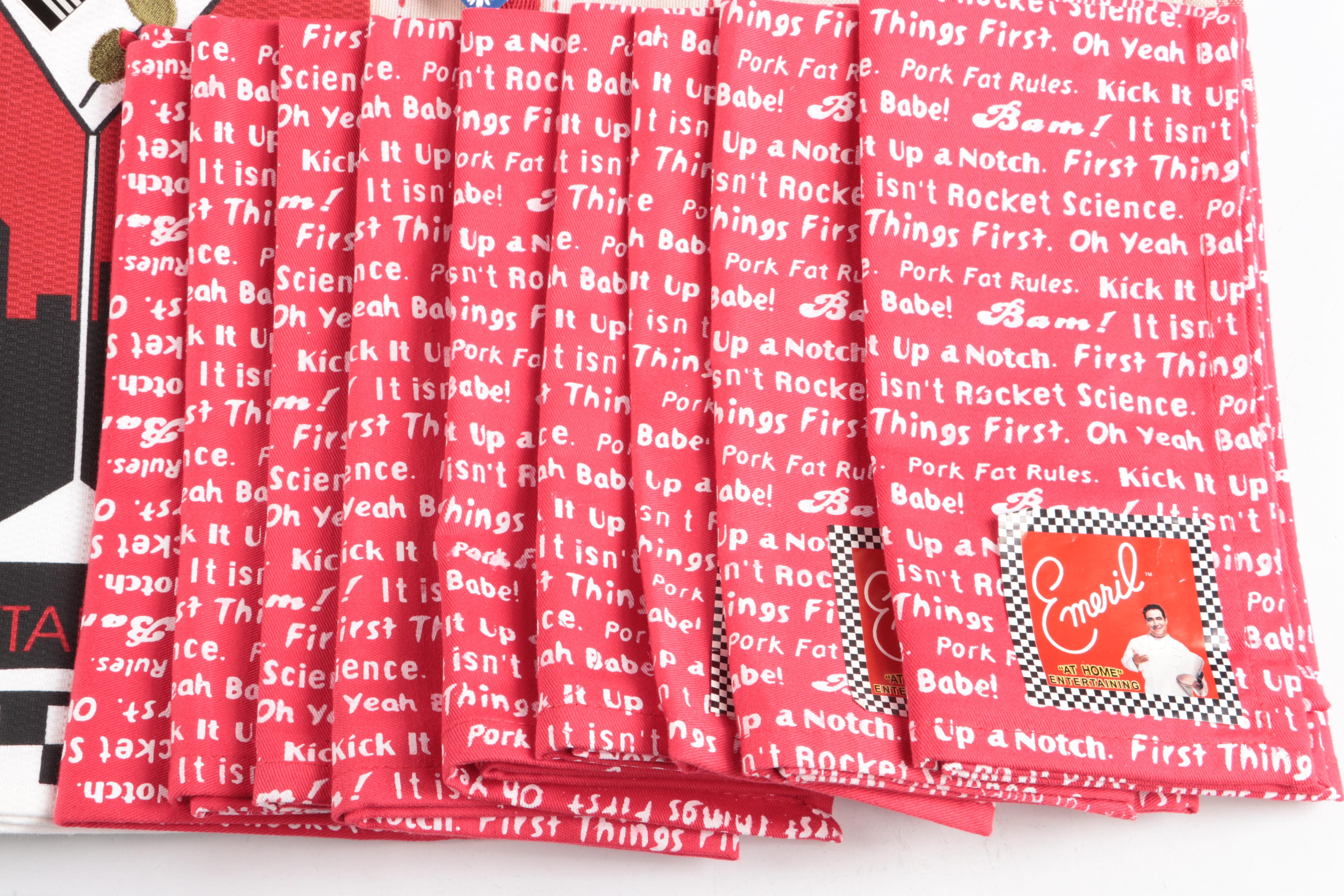 Cotton Tablecloth, Emeril Lagasse Cotton Napkins, and More Table Linens