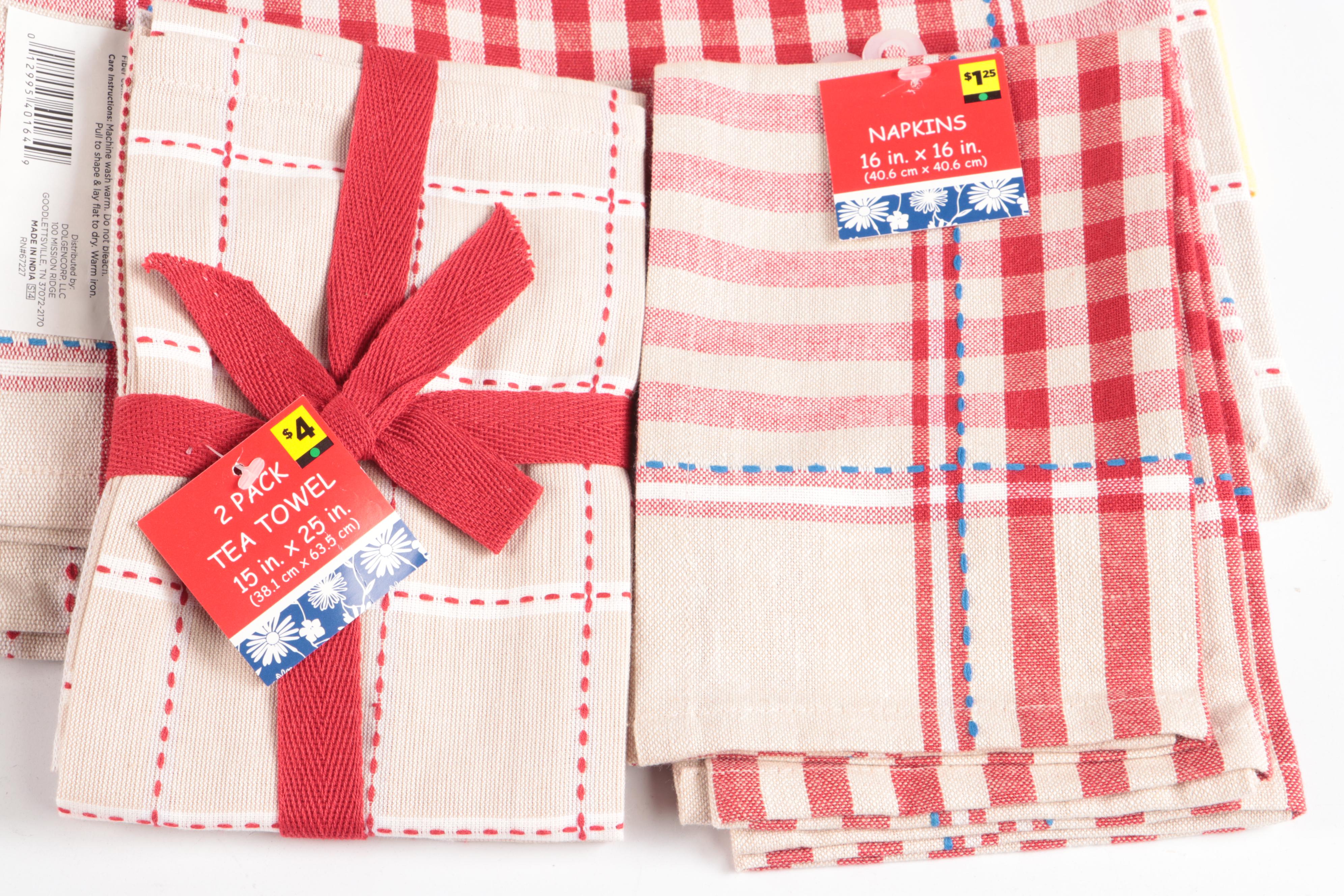 Cotton Tablecloth, Emeril Lagasse Cotton Napkins, and More Table Linens