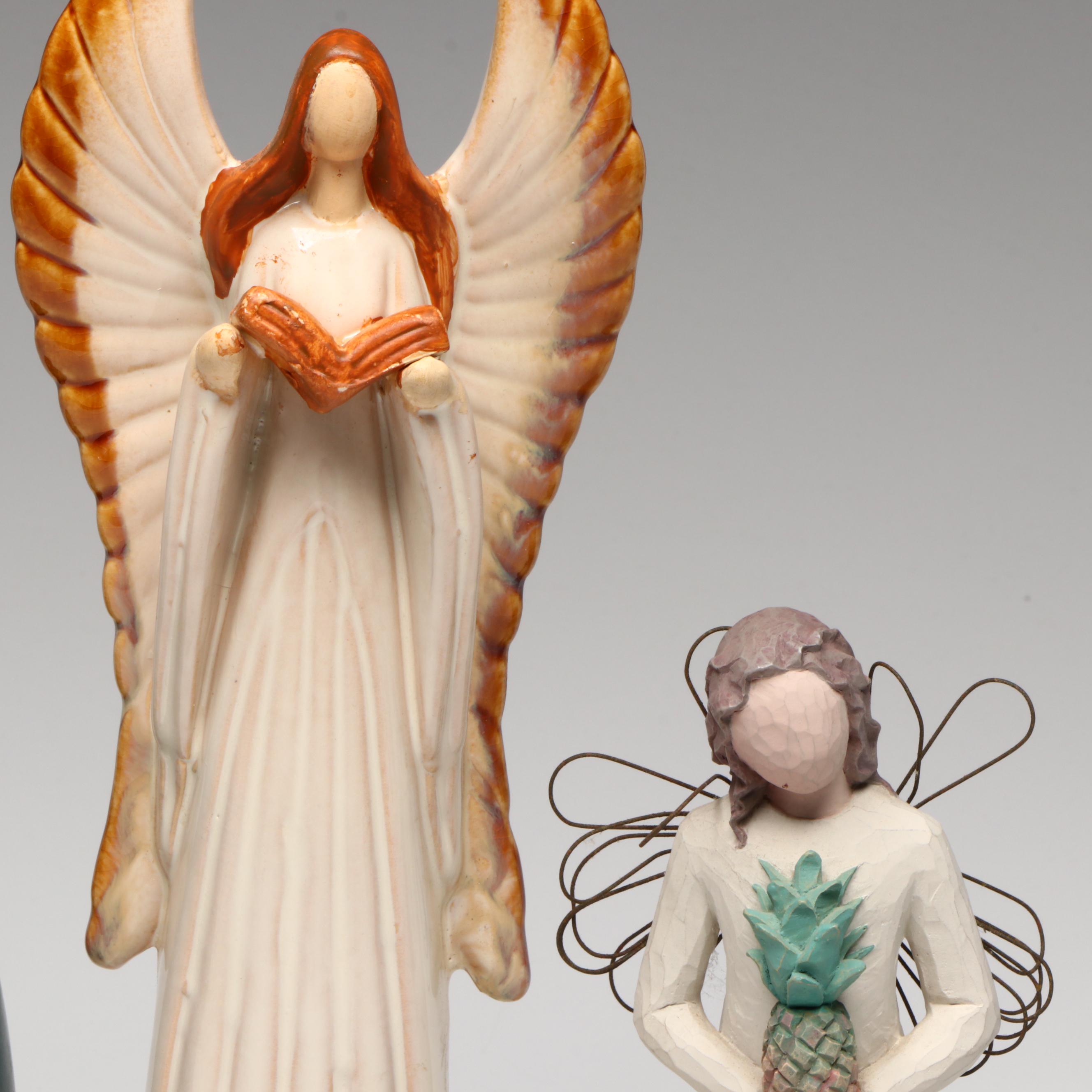Willow Tree "Welcoming Angel" and More Figurines with Ceramic Incense Burner