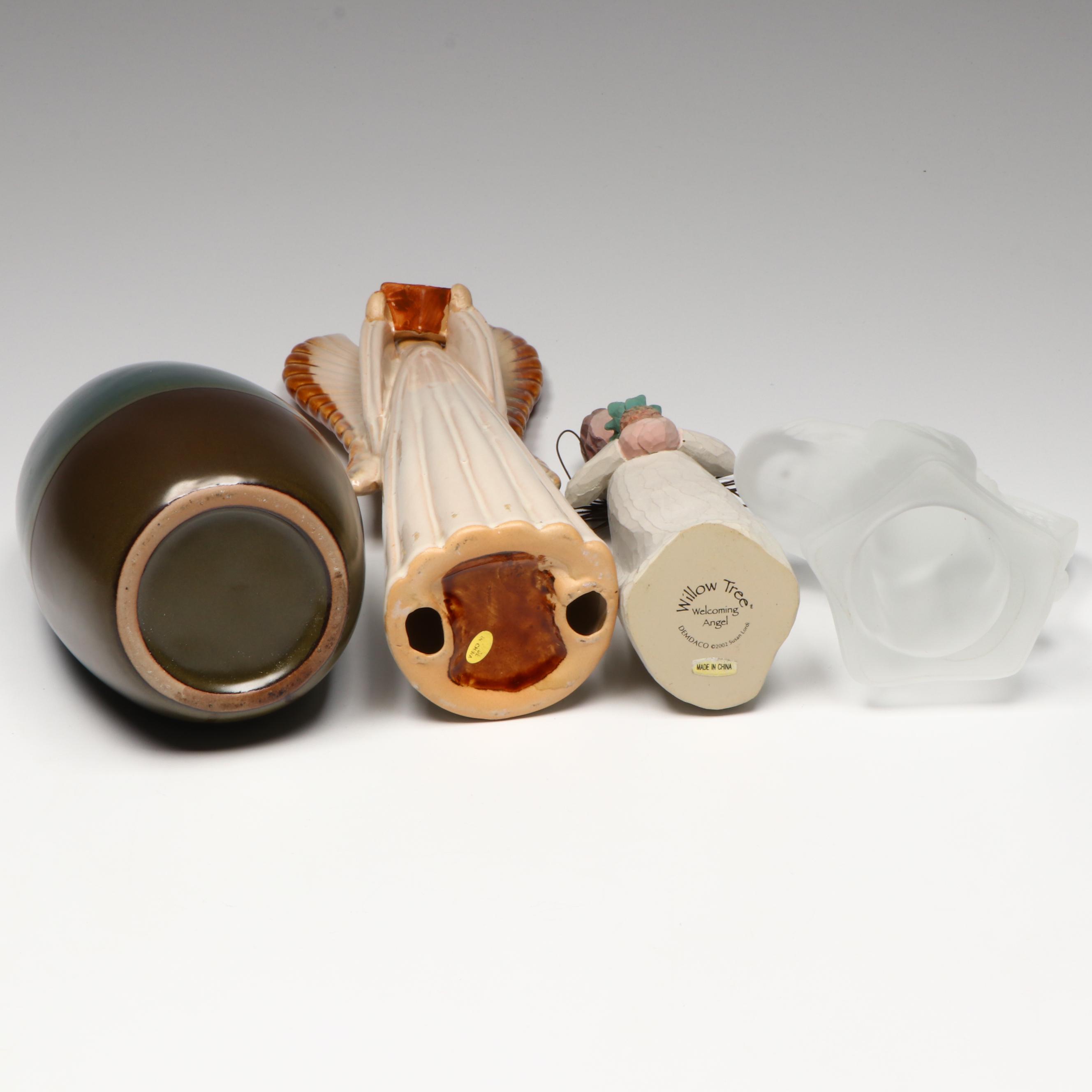 Willow Tree "Welcoming Angel" and More Figurines with Ceramic Incense Burner