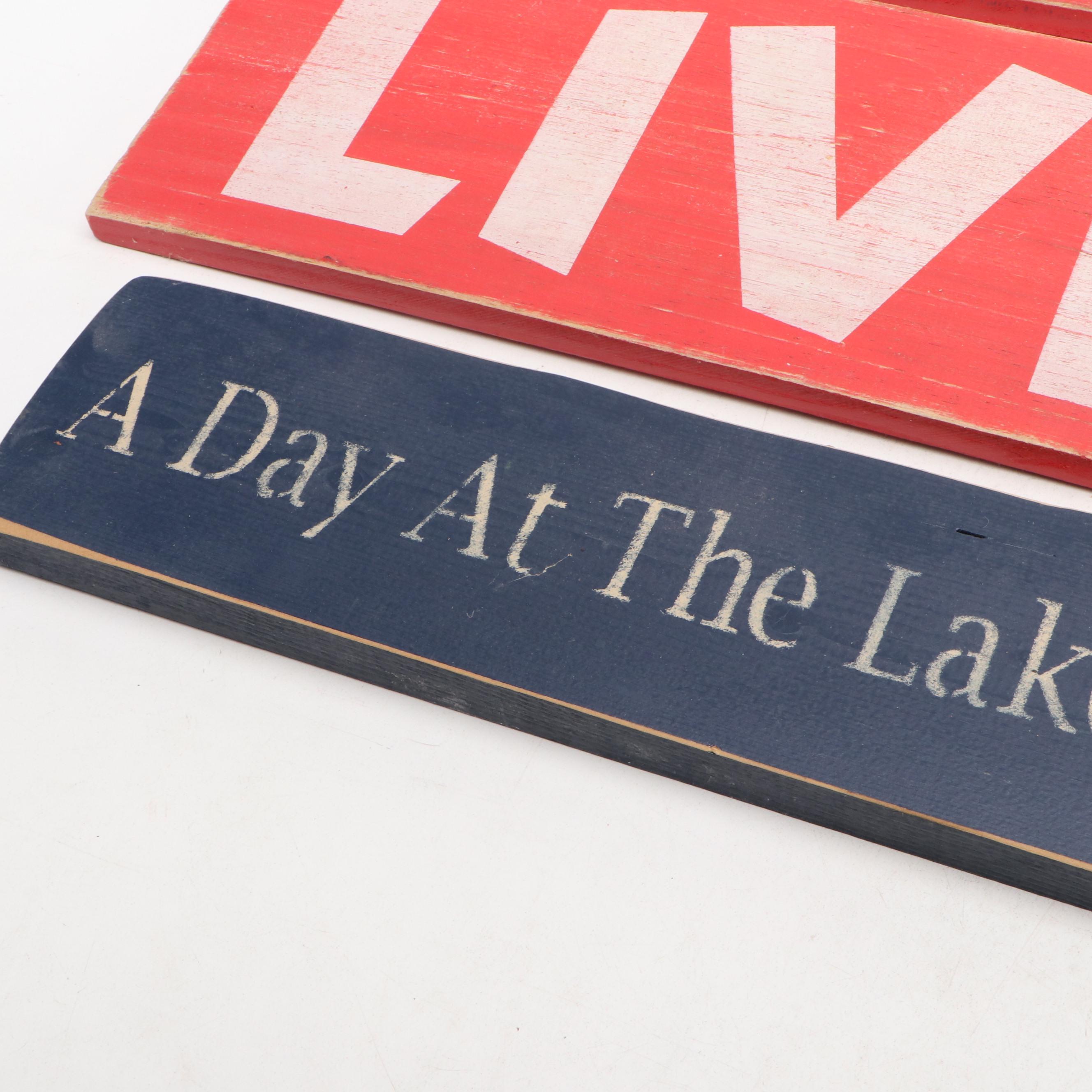 Live Bait and Other Wooden Signs