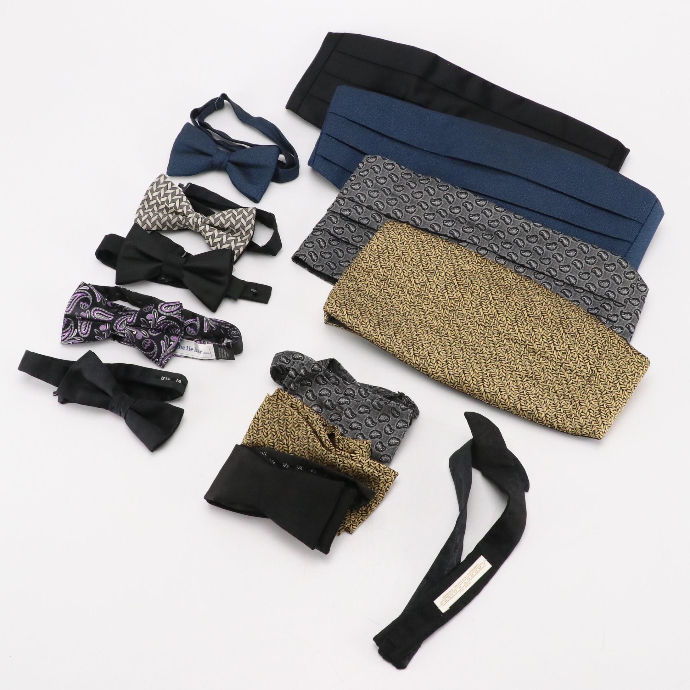 Patterned Silk Cummerbunds and Bow Ties Featuring Tommy Hilfiger, With Boxes