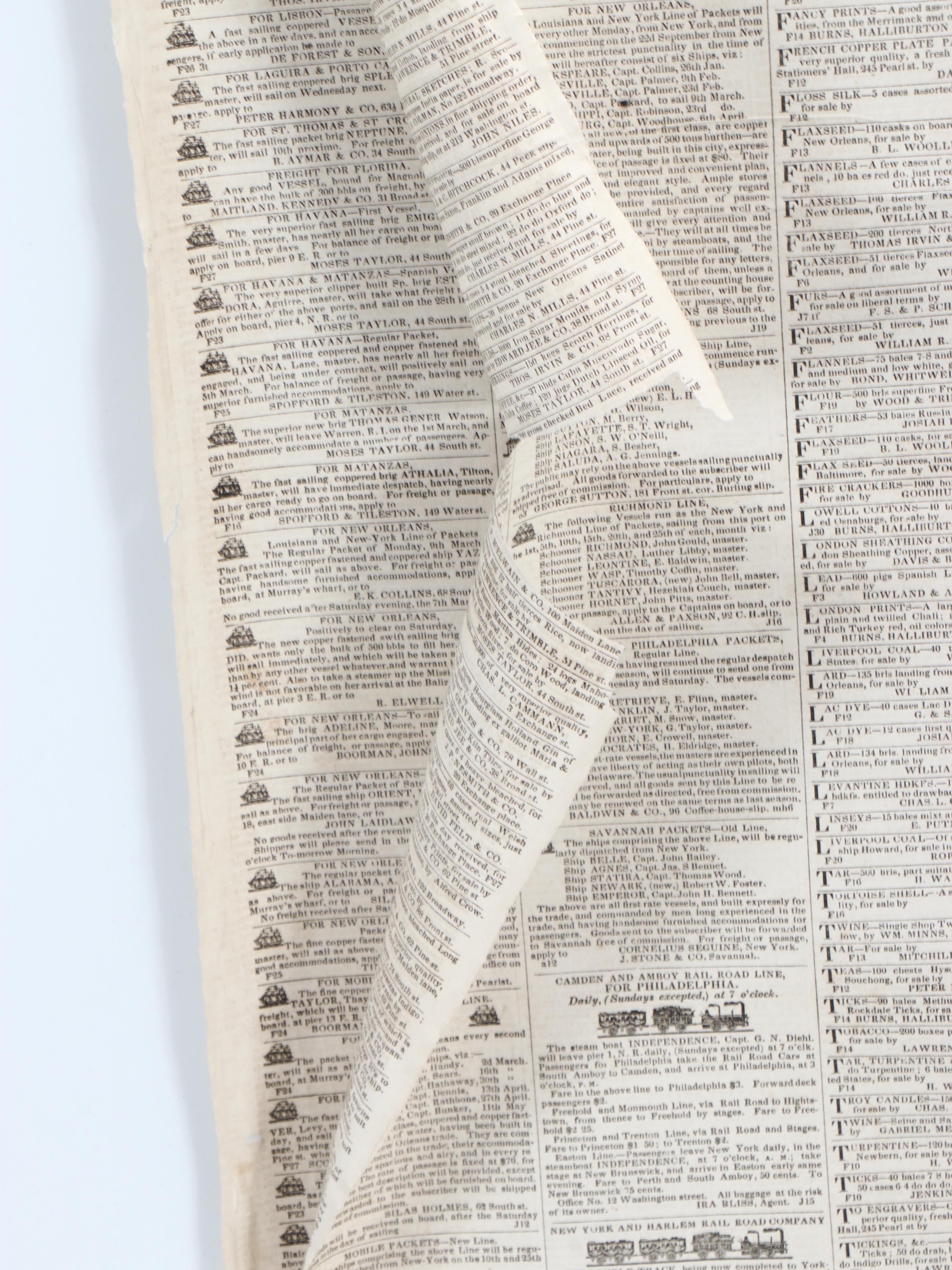 "New York Times and Commercial Intelligencer" and More 19th Century Newspapers