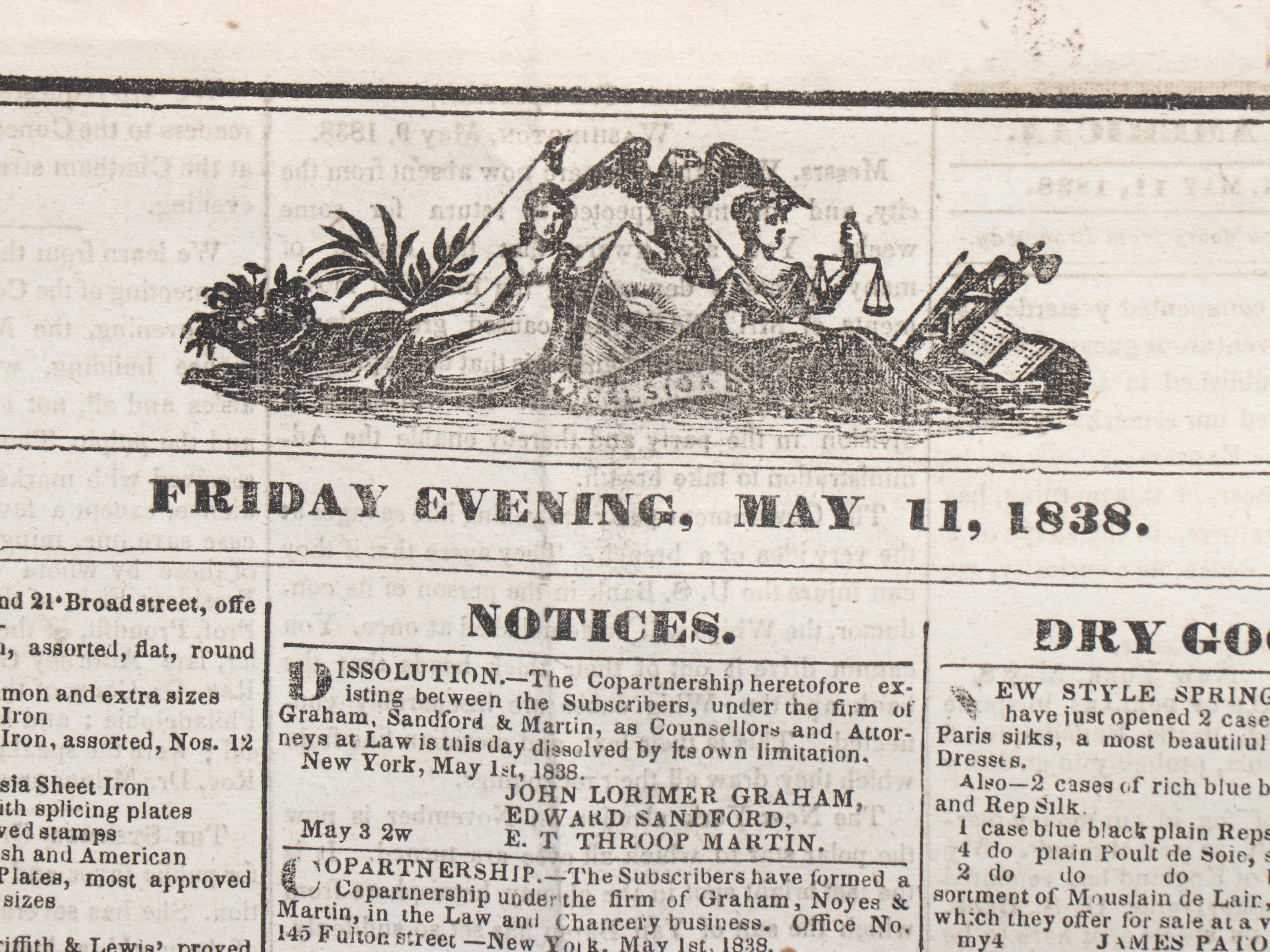 "New York Times and Commercial Intelligencer" and More 19th Century Newspapers