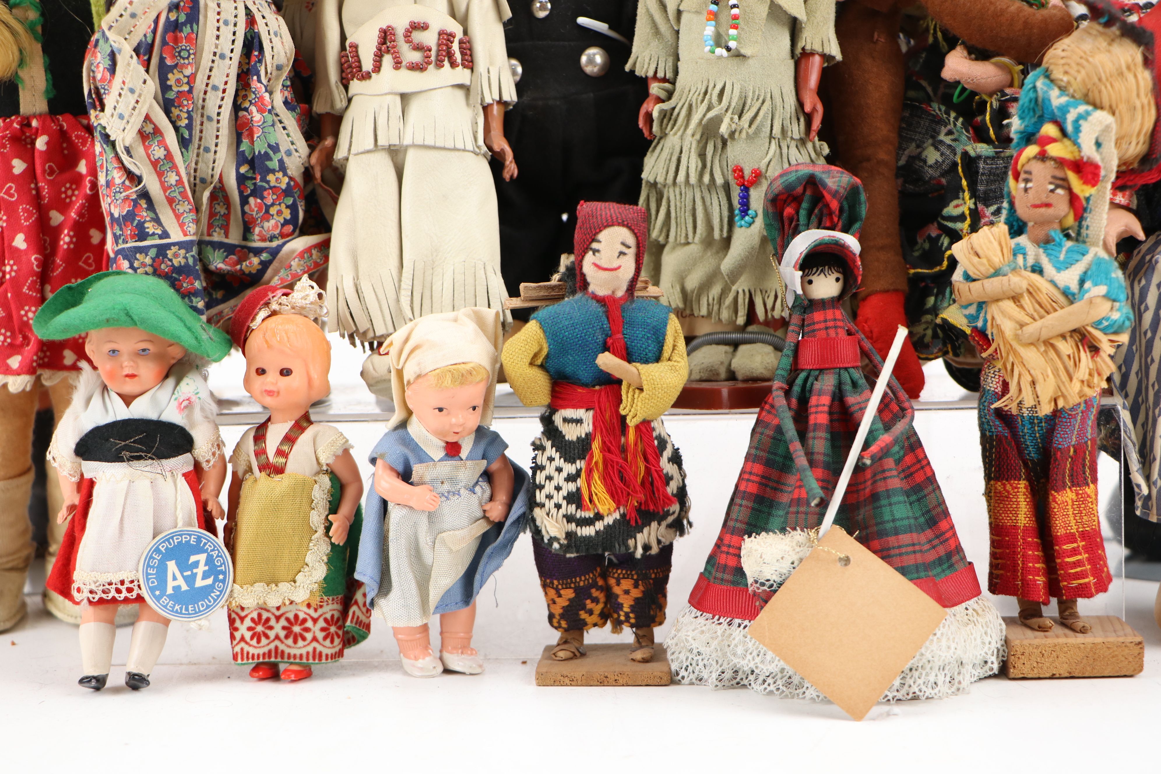 Vintage Cloth and Other Souvenir Dolls in Traditional Dress, 20th Century