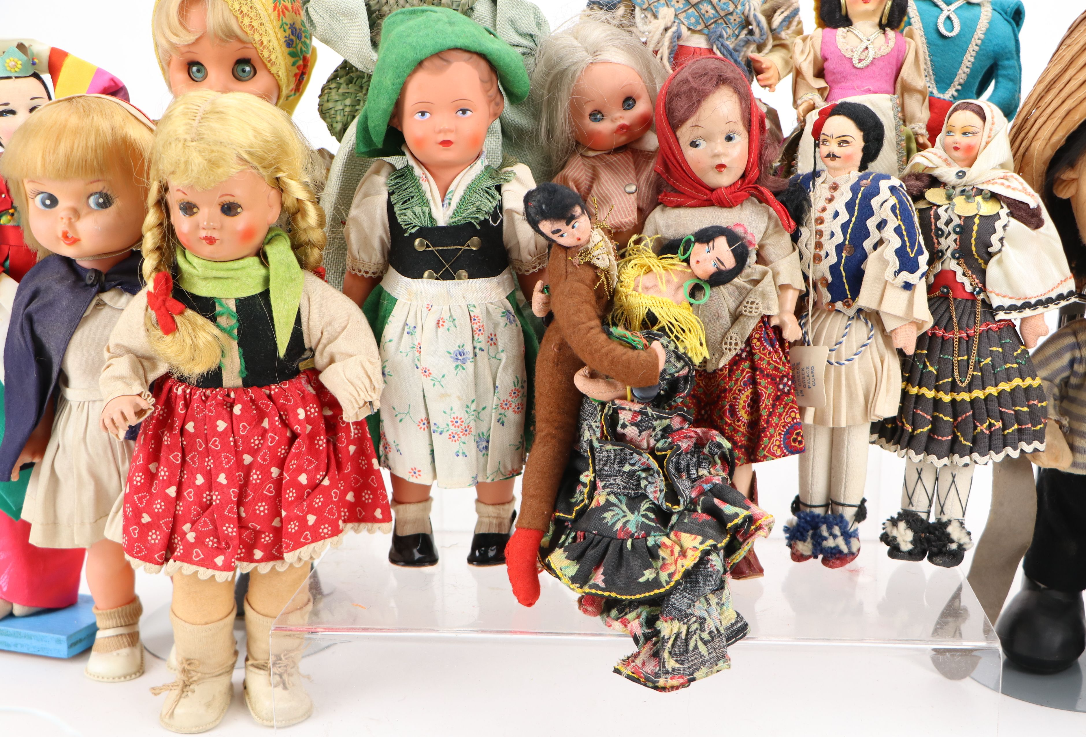 Vintage Cloth and Other Souvenir Dolls in Traditional Dress, 20th Century