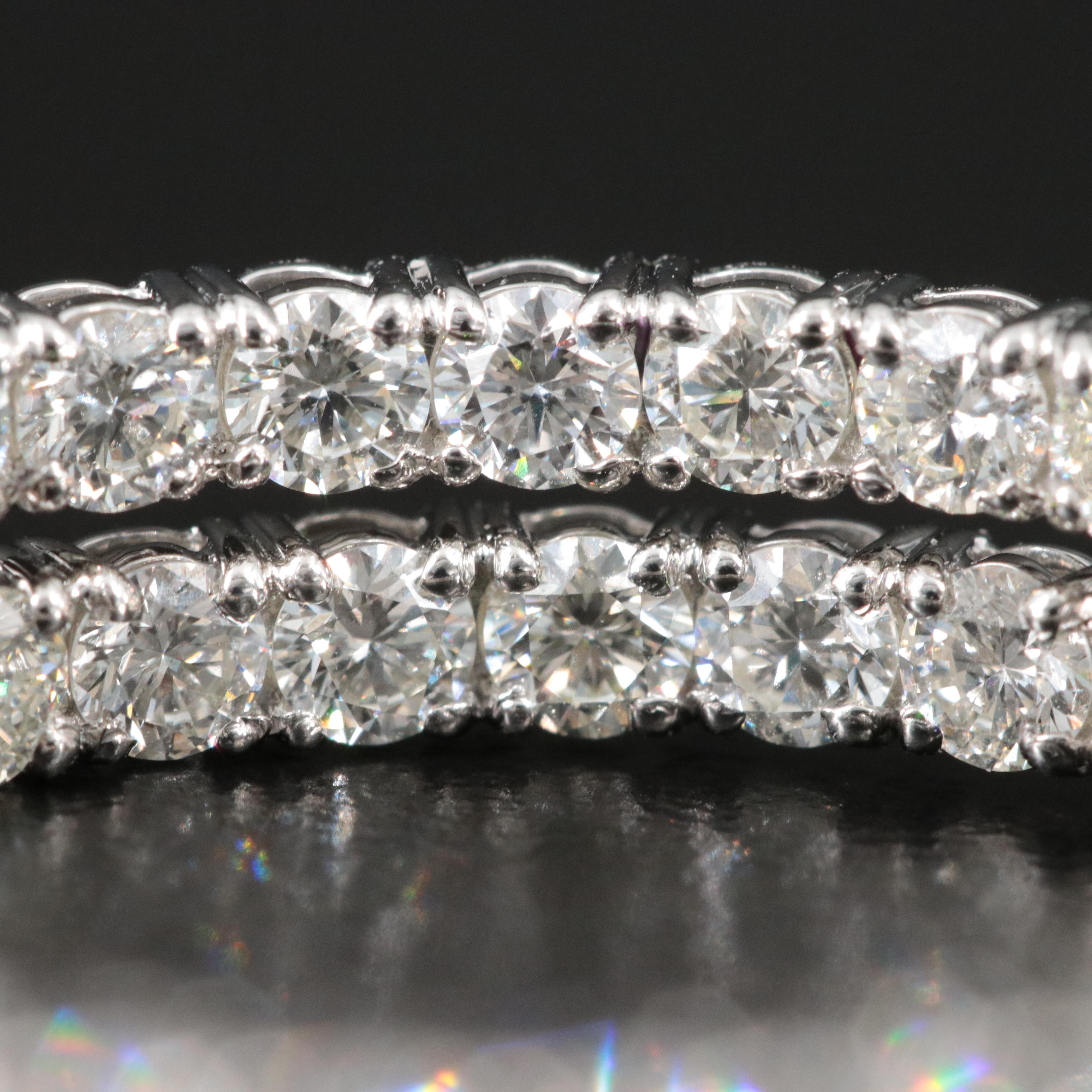 Platinum 3.94 CTW Diamond Inside Out Hoop Earrings